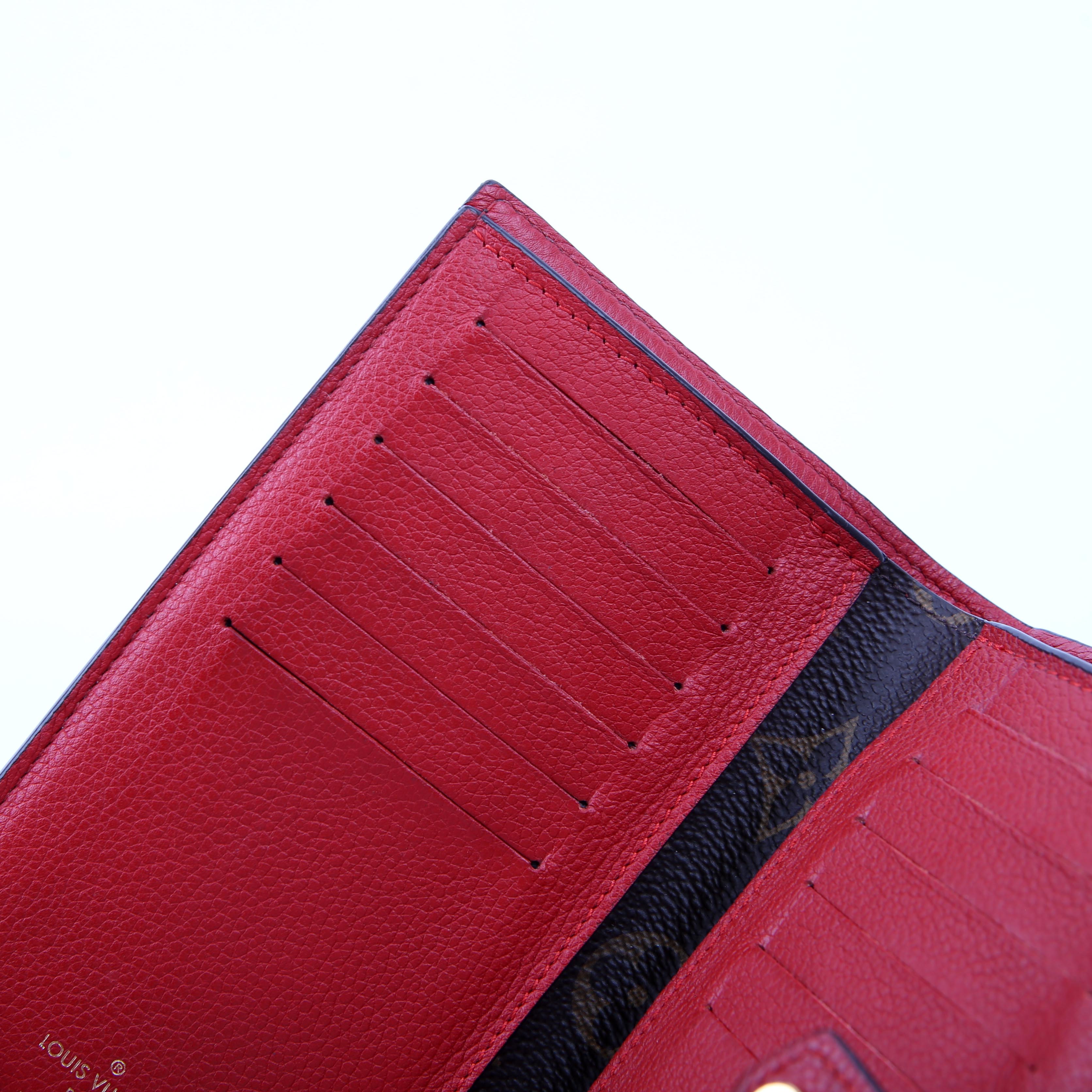 Pallas Wallet Compact Monogram Red