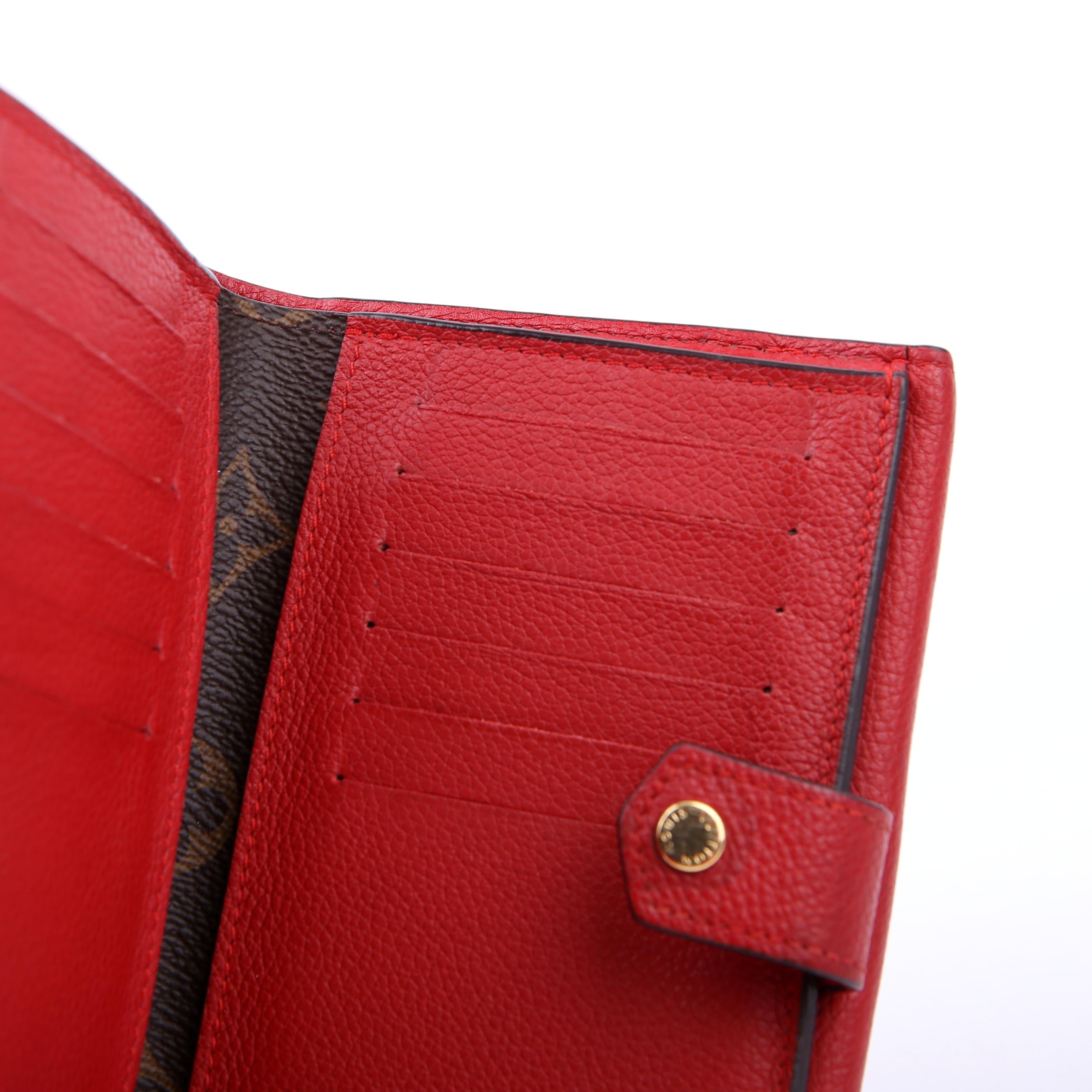 Pallas Wallet Compact Monogram Red
