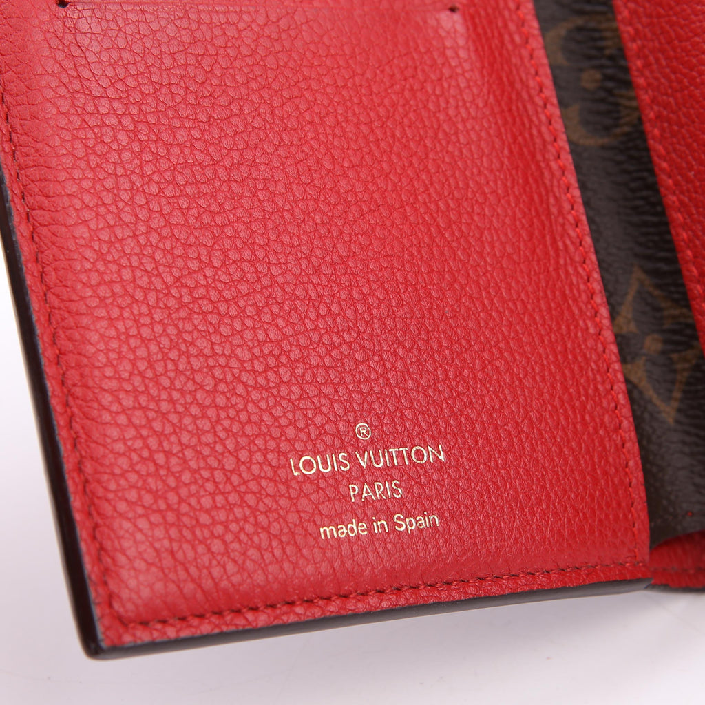 Pallas Wallet Compact Monogram Red