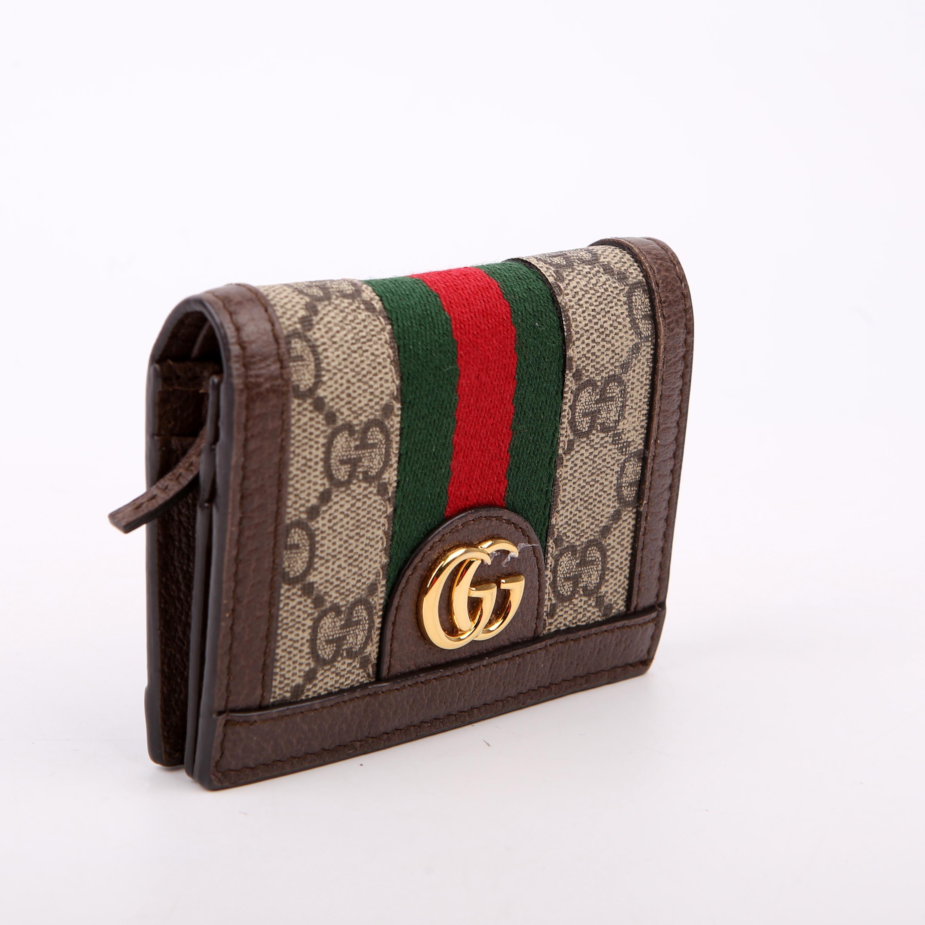 Gucci 523155 Ophidia GG Card Case Wallet
