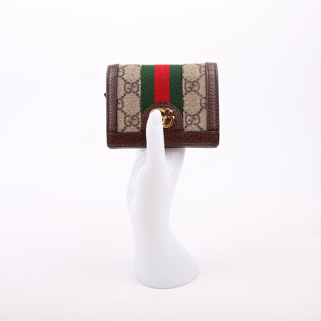 Gucci 523155 Ophidia GG Card Case Wallet