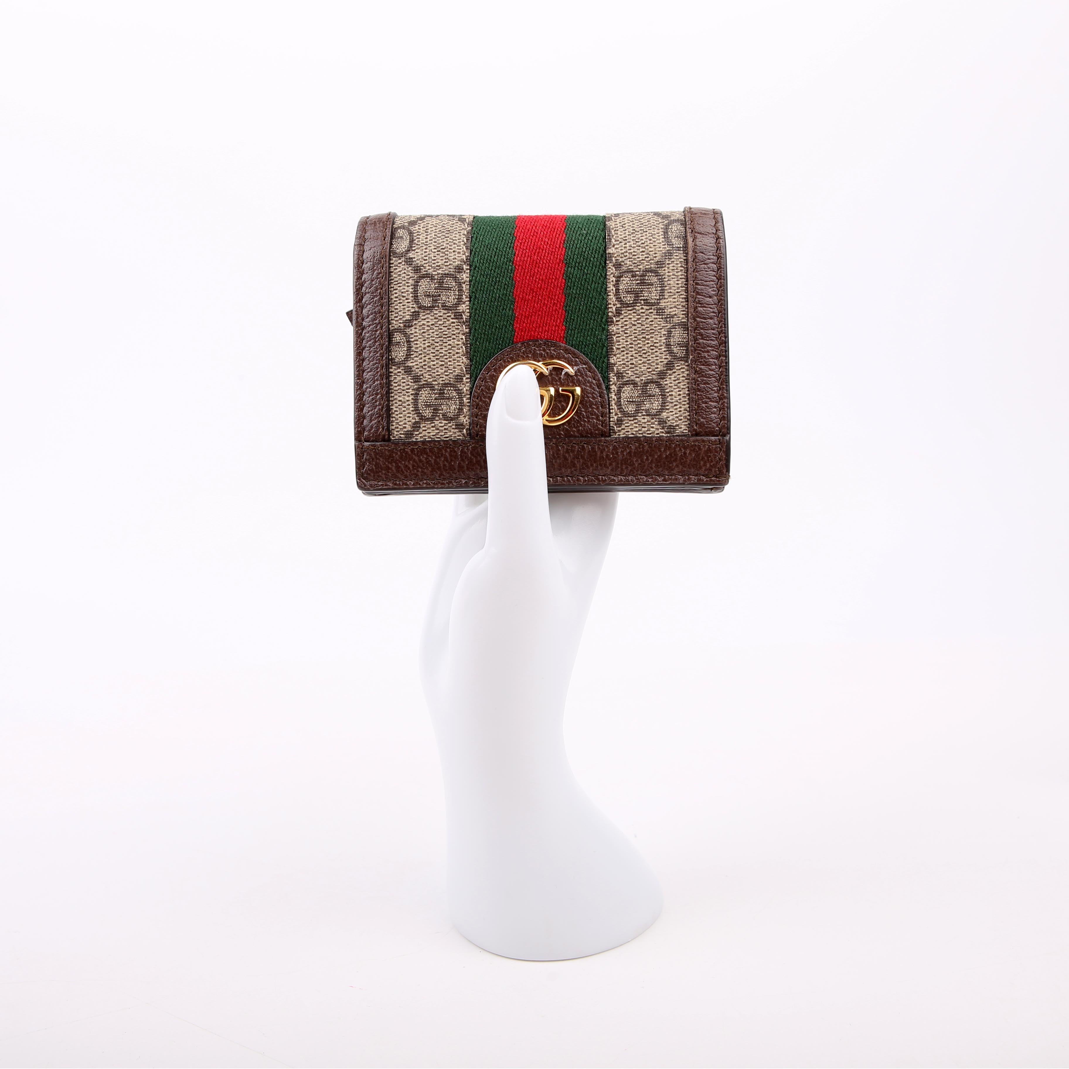 Gucci 523155 Ophidia GG Card Case Wallet