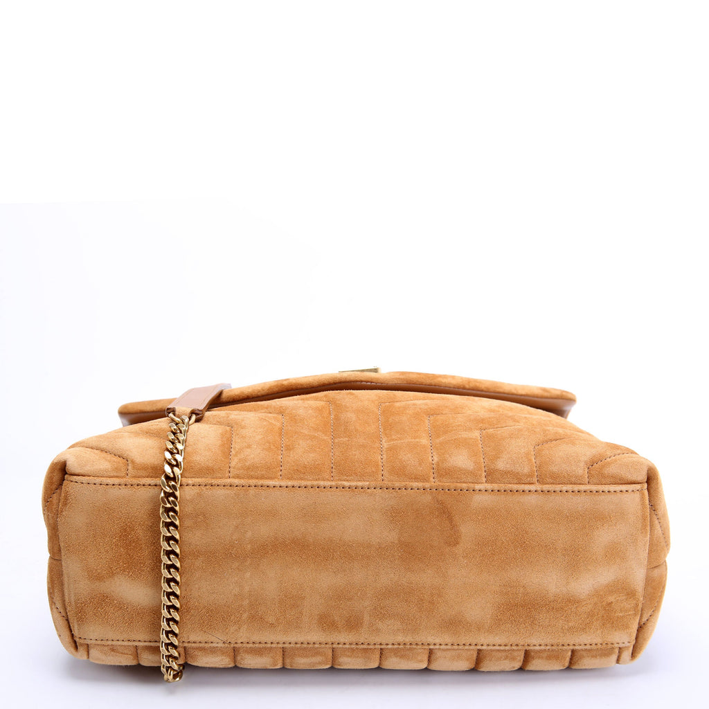 Loulou Medium Quilted Suede 574946 Brown