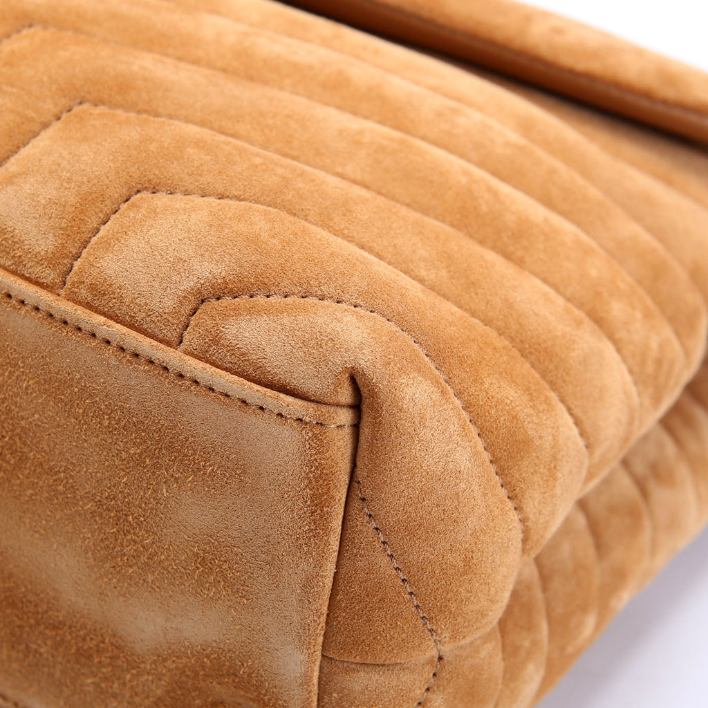 Loulou Medium Quilted Suede 574946 Brown