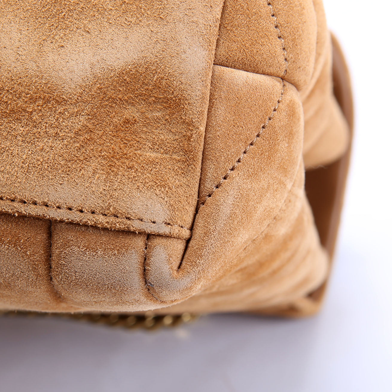 Loulou Medium Quilted Suede 574946 Brown