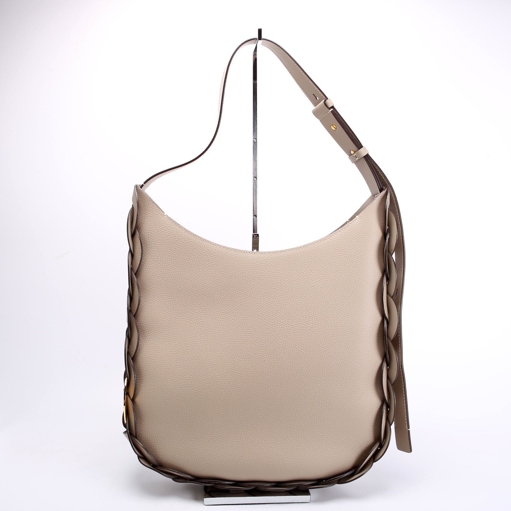 Darryl Medium Leather Hobo Taupe