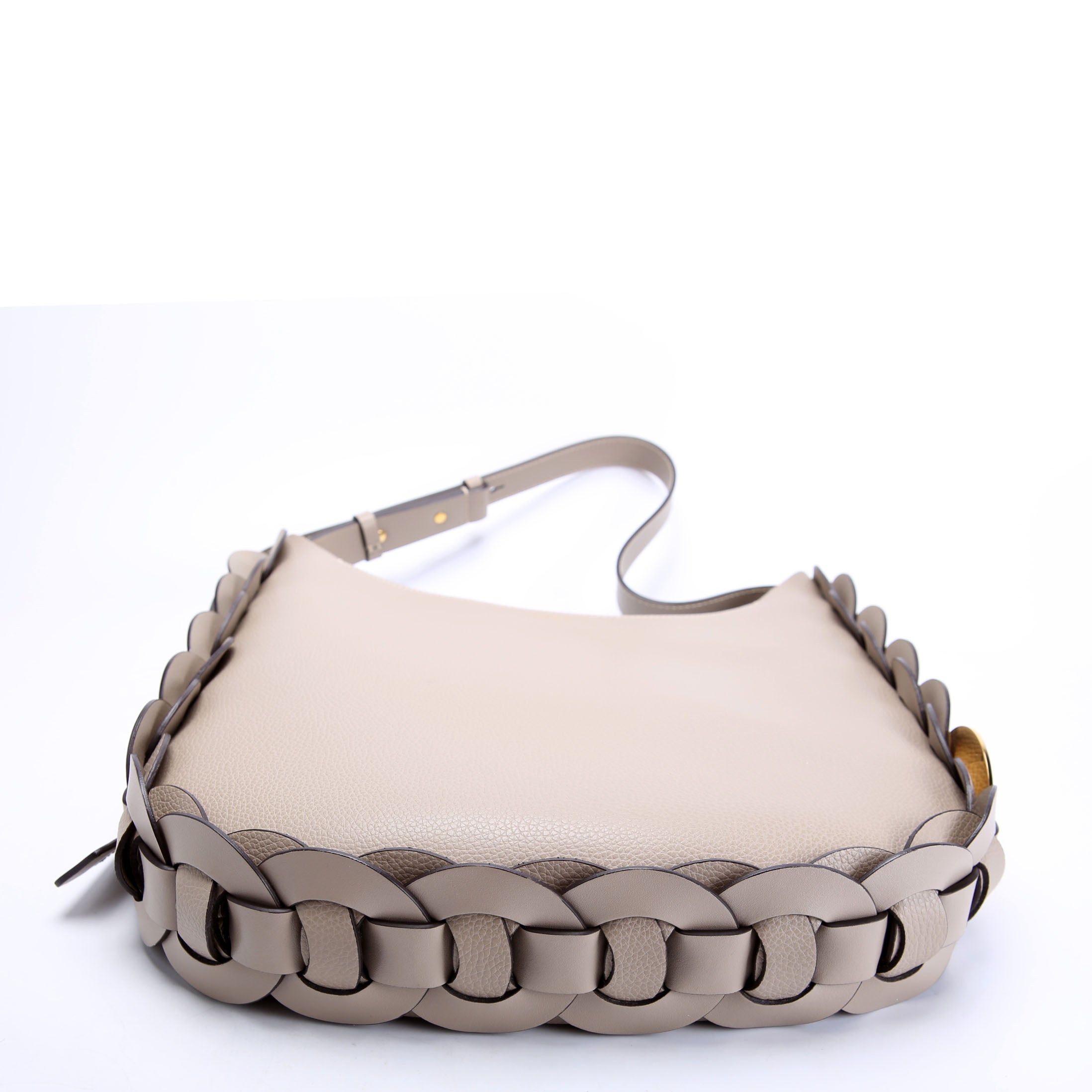 Darryl Medium Leather Hobo Taupe