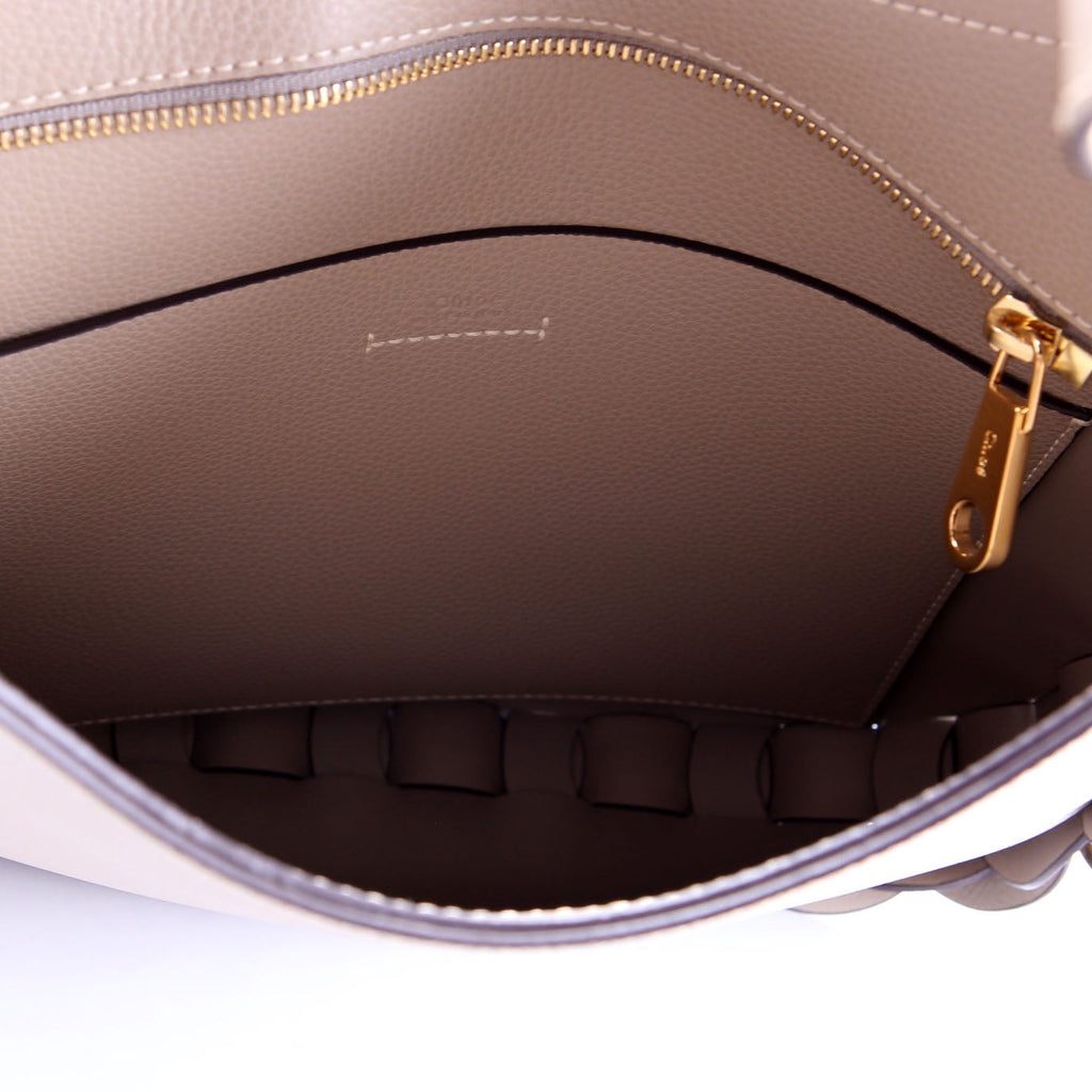 Darryl Medium Leather Hobo Taupe