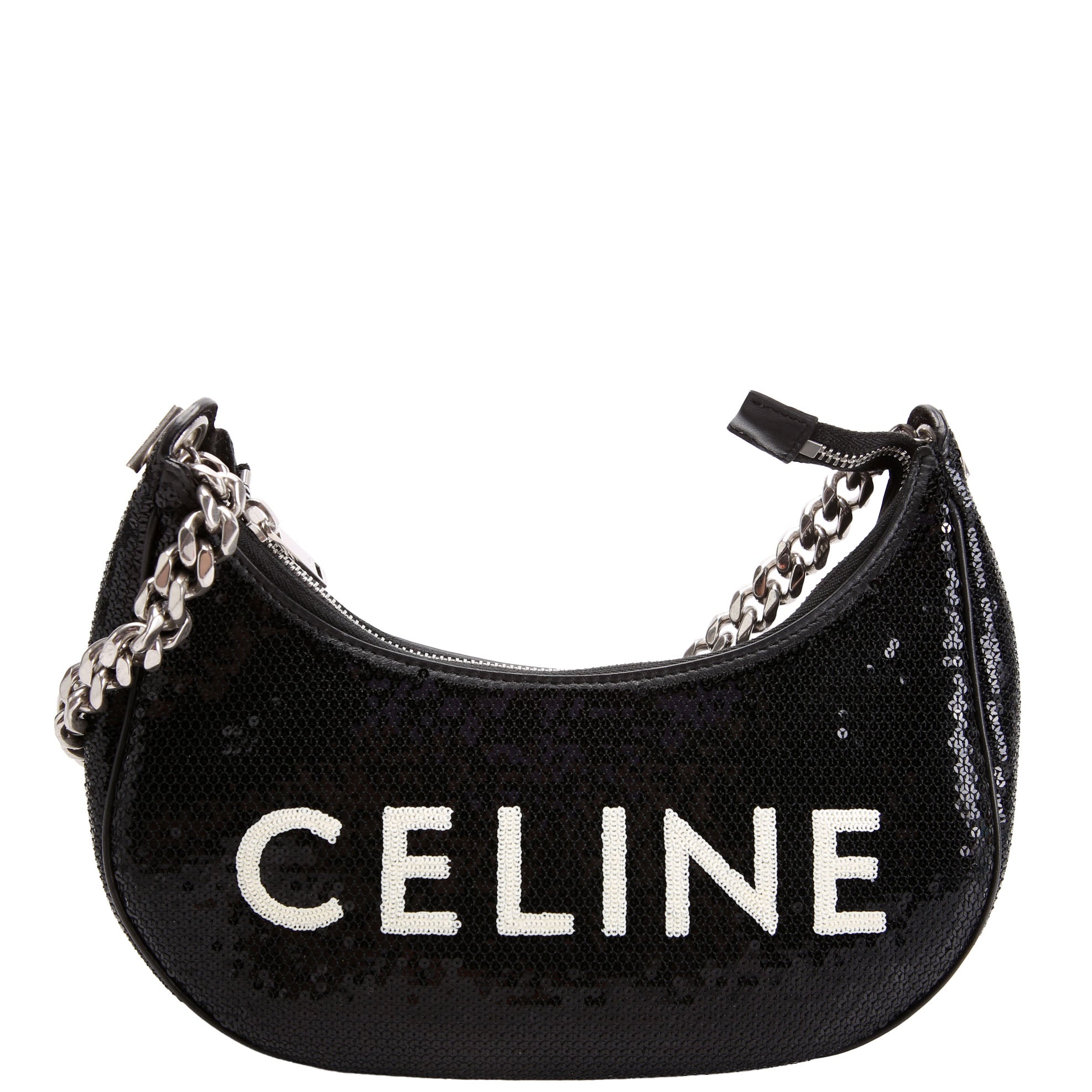 Ava Sequin Medium Chain Black/White