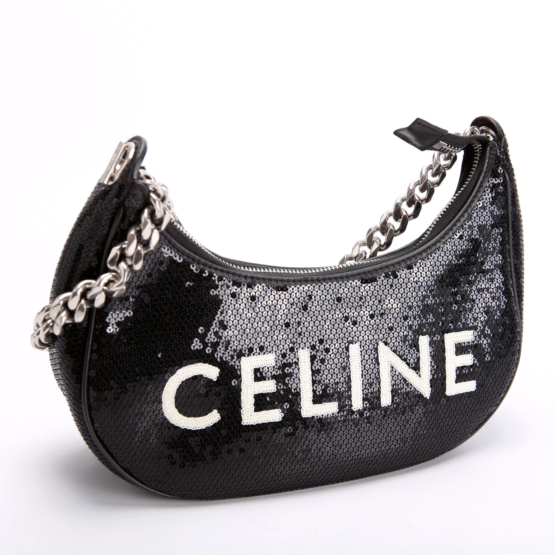 Ava Sequin Medium Chain Black/White