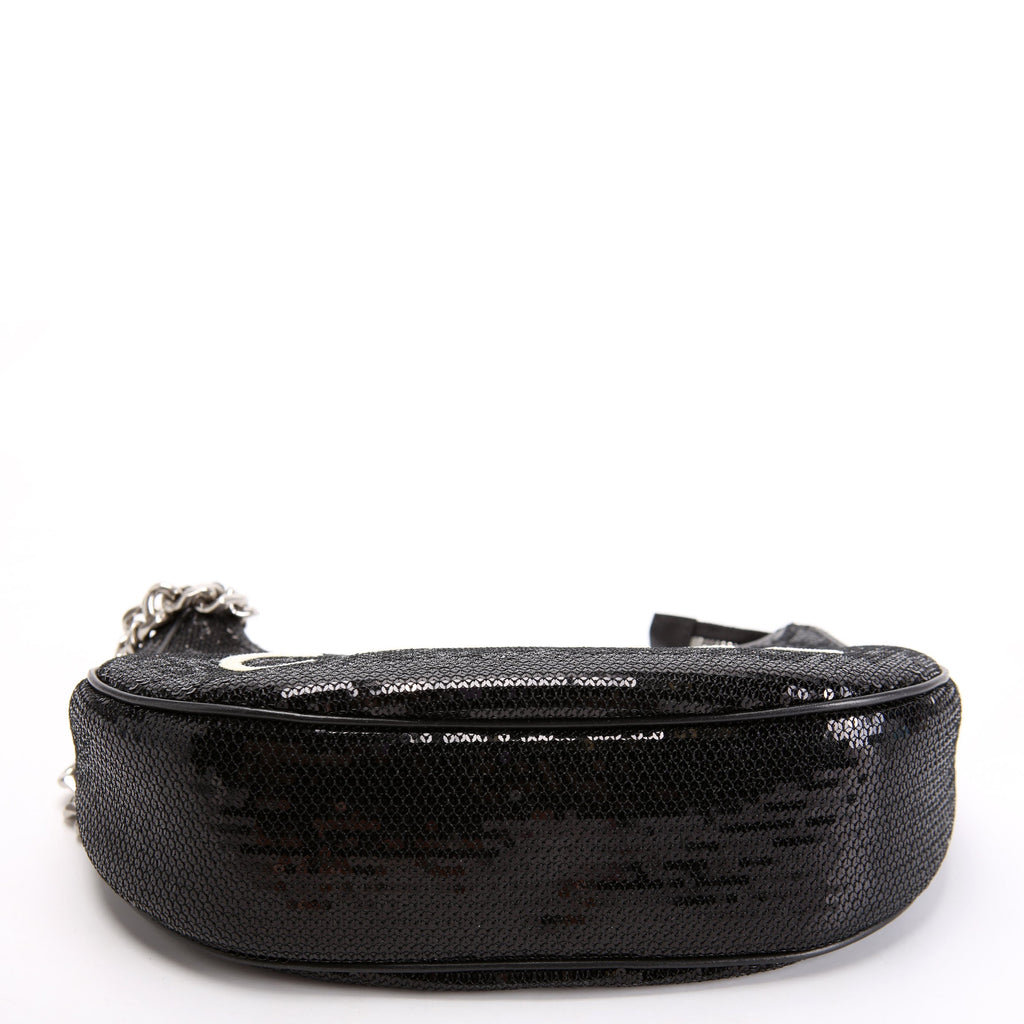 Ava Sequin Medium Chain Black/White