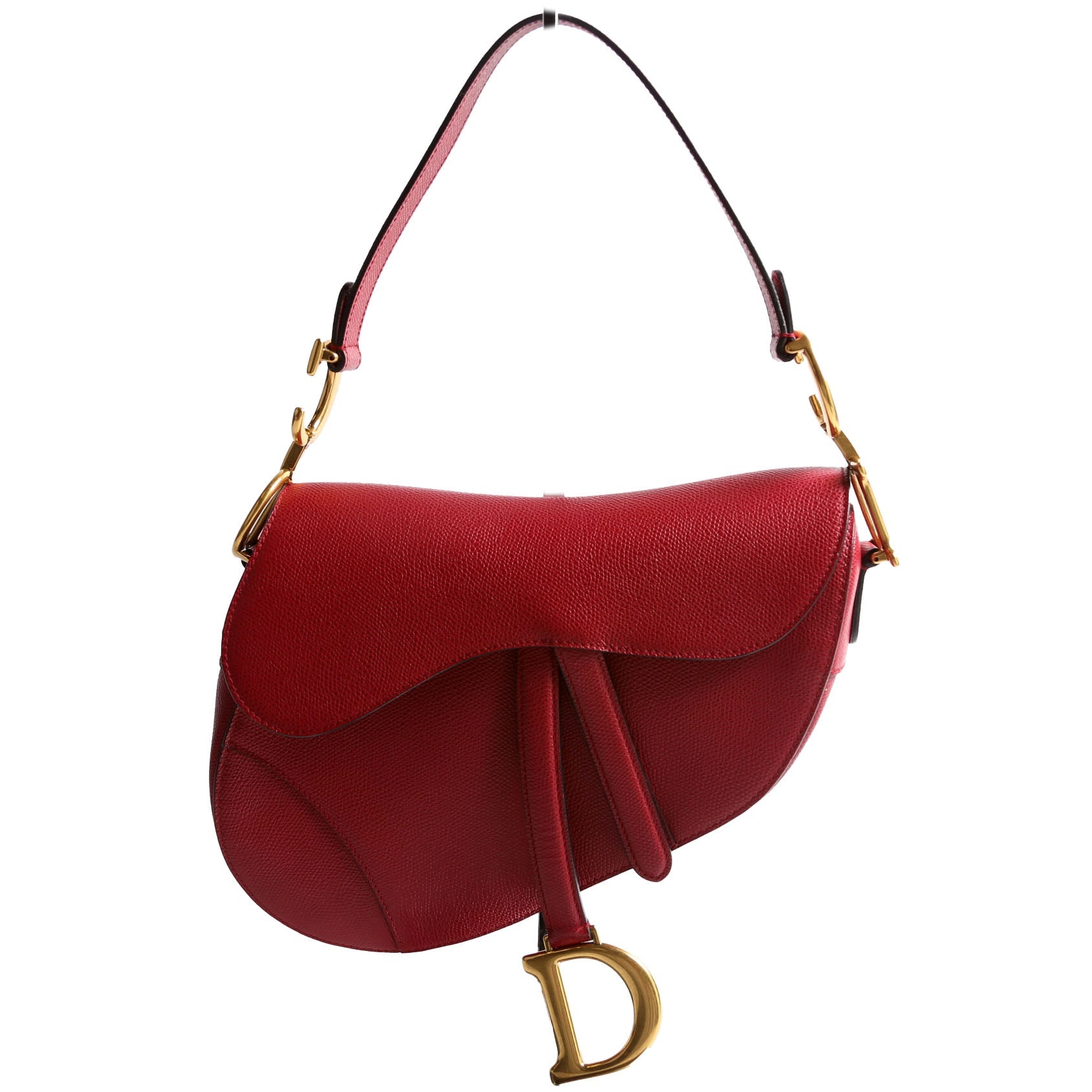 Dior Saddle Bag Leather Red