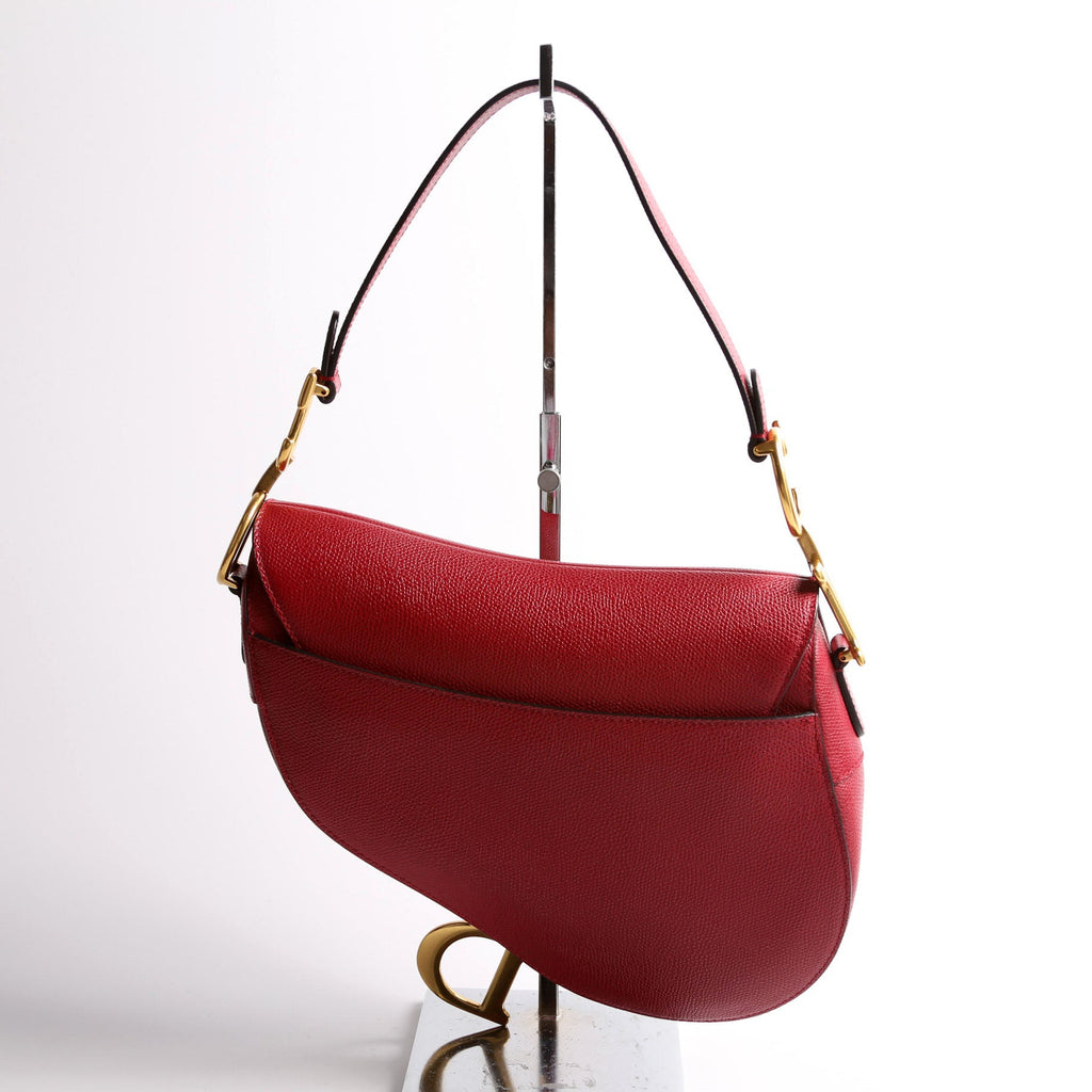 Dior Saddle Bag Leather Red