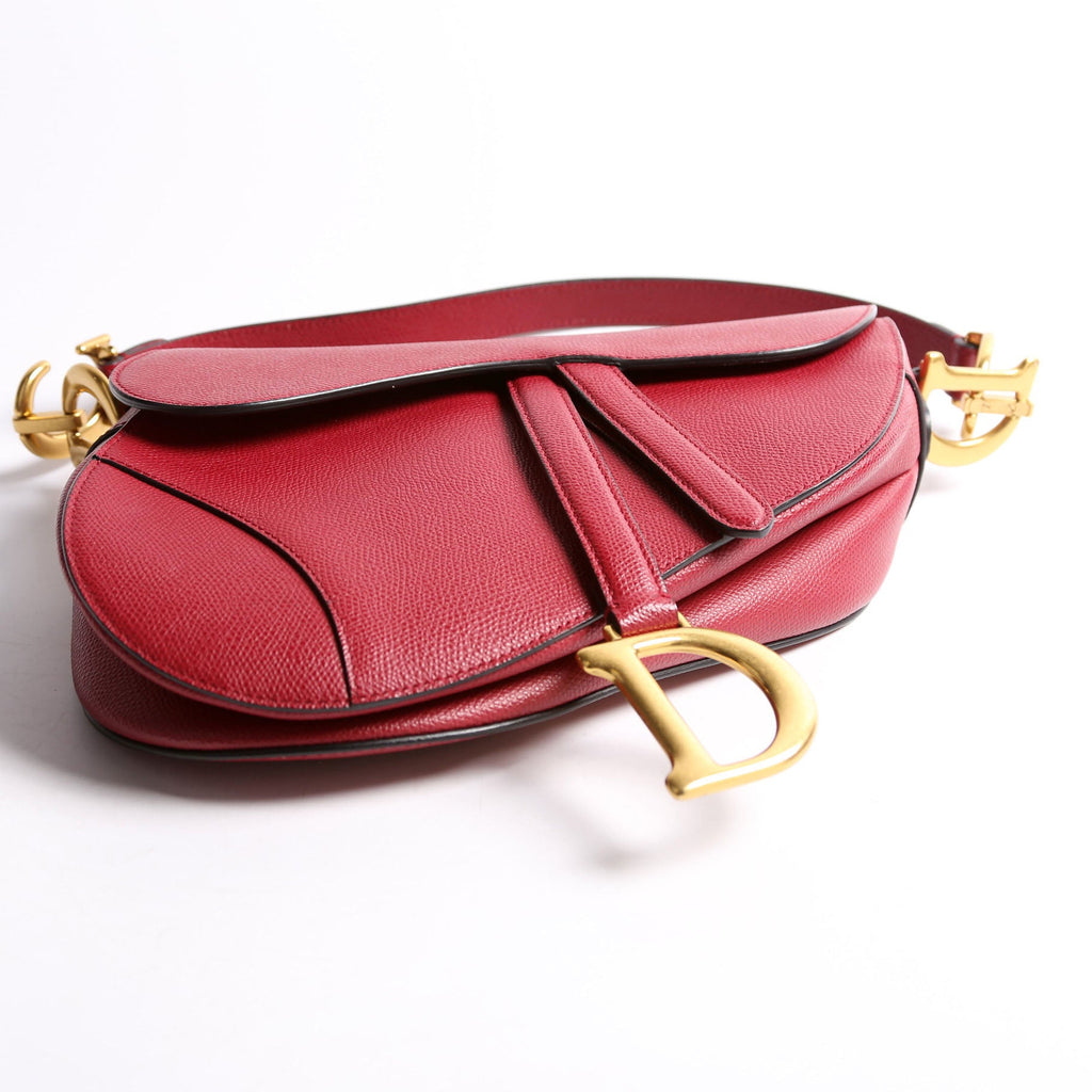 Dior Saddle Bag Leather Red