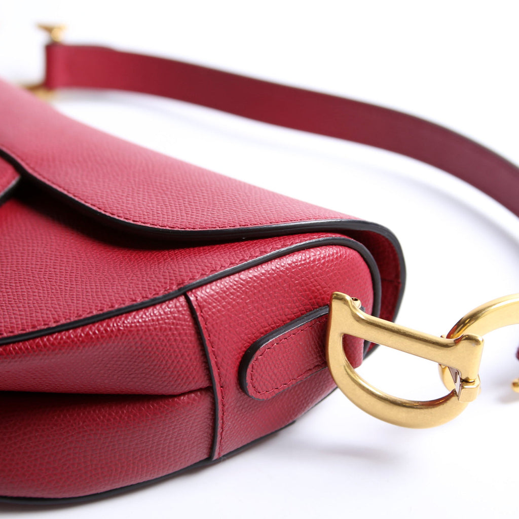 Dior Saddle Bag Leather Red