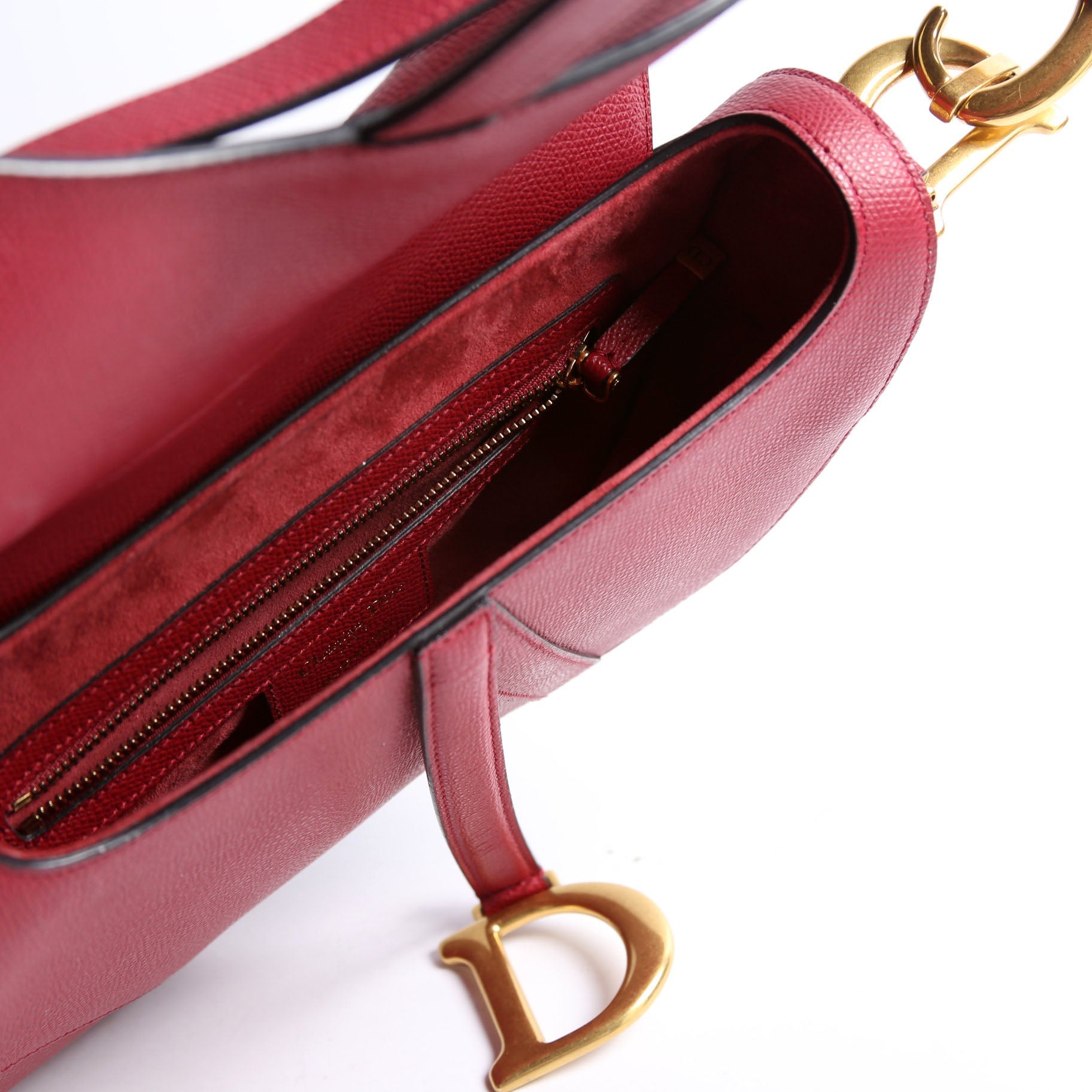 Dior Saddle Bag Leather Red