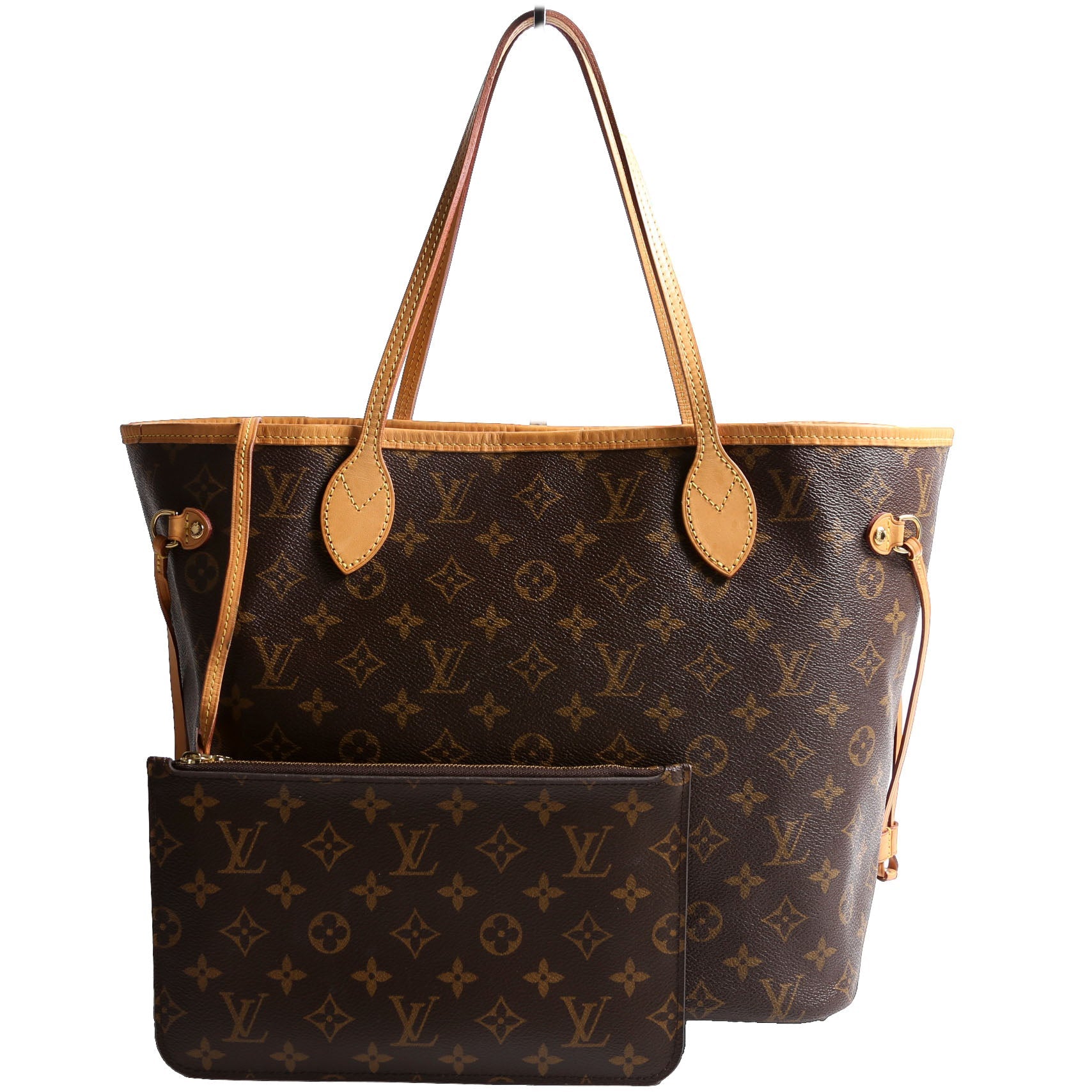 Neverfull With Wallet MM Monogram Beige