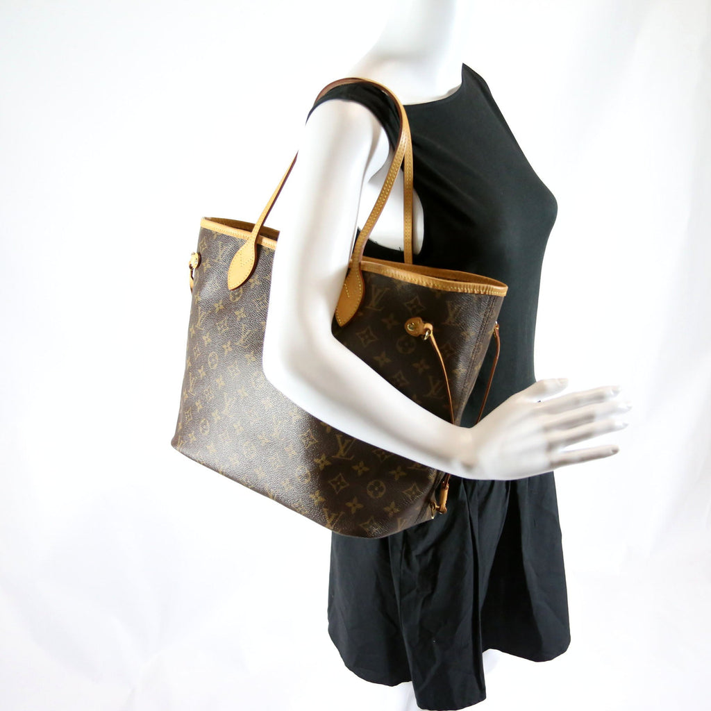 Neverfull With Wallet MM Monogram Beige