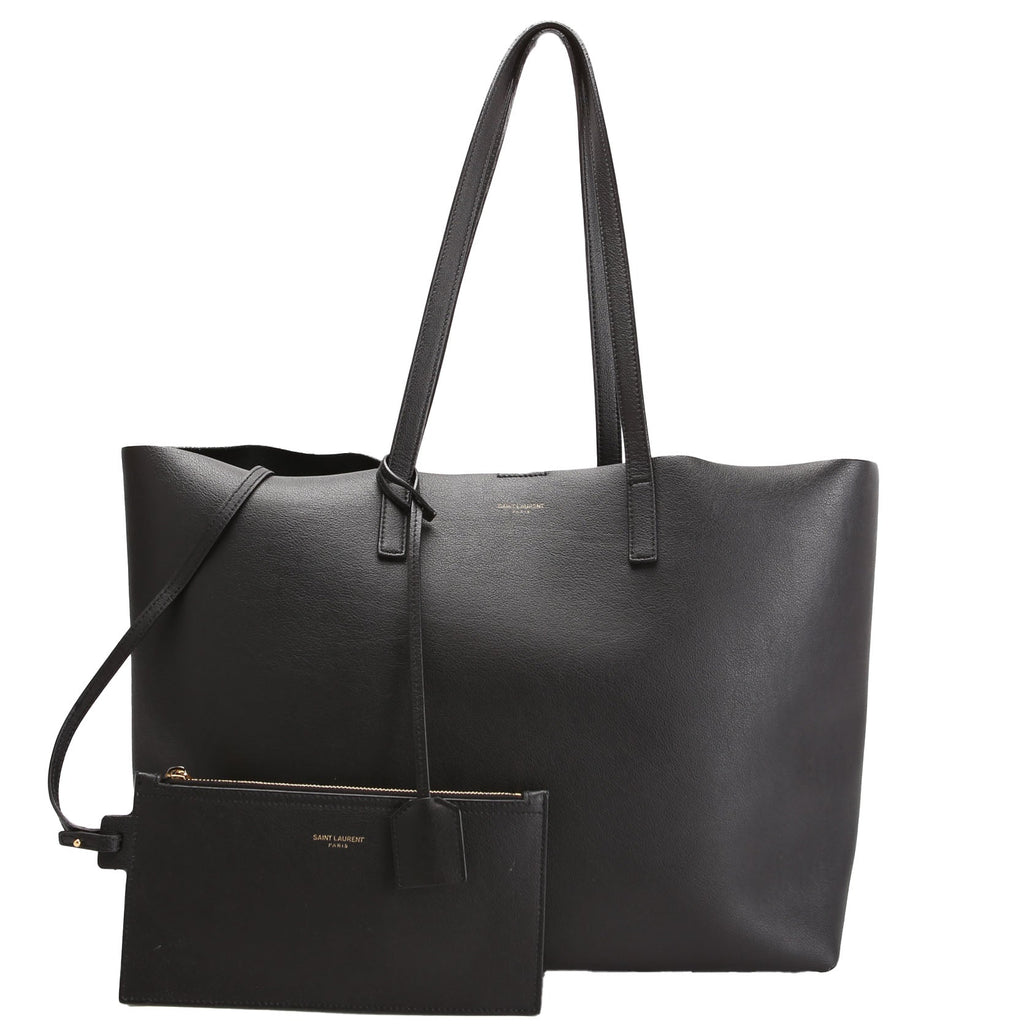 Shopping Bag East/West Supple Leather 600281 Black