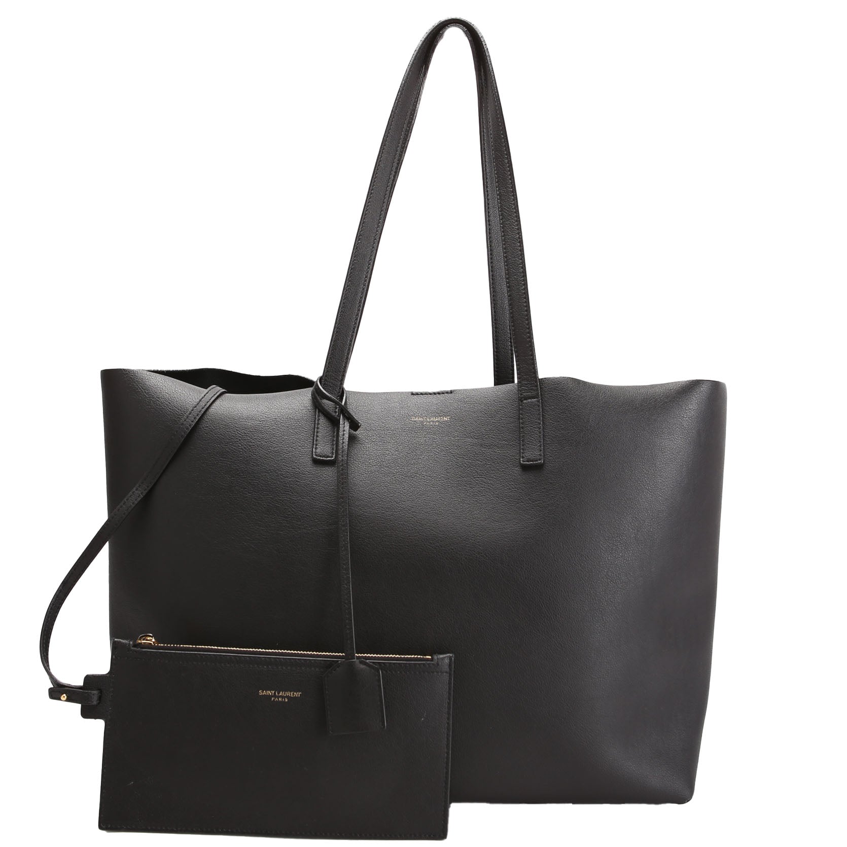 Shopping Bag East/West Supple Leather 600281 Black
