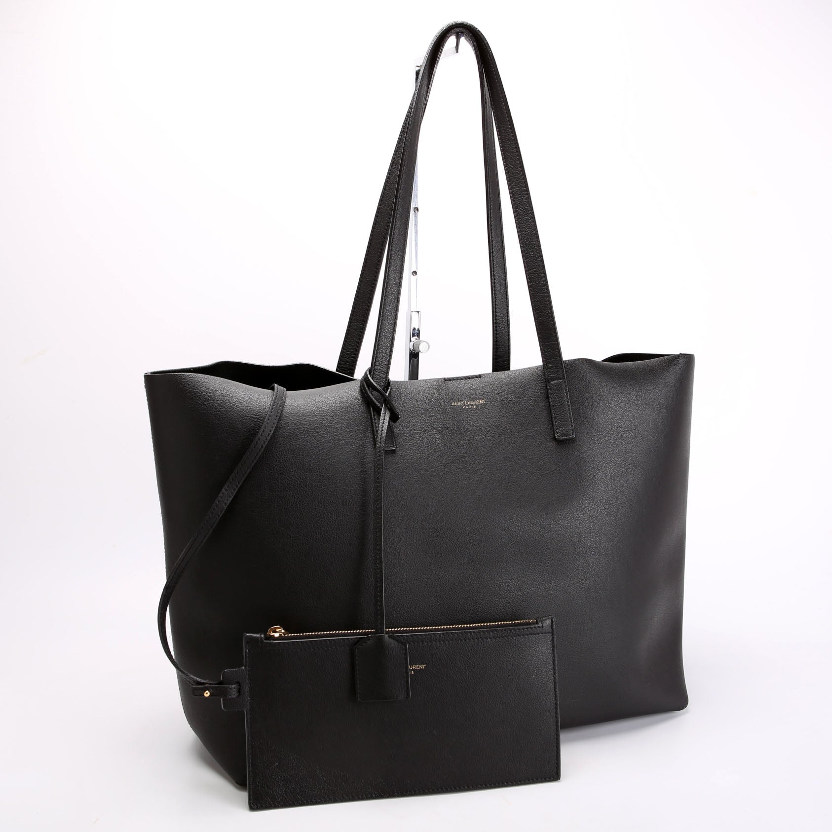 Shopping Bag East/West Supple Leather 600281 Black