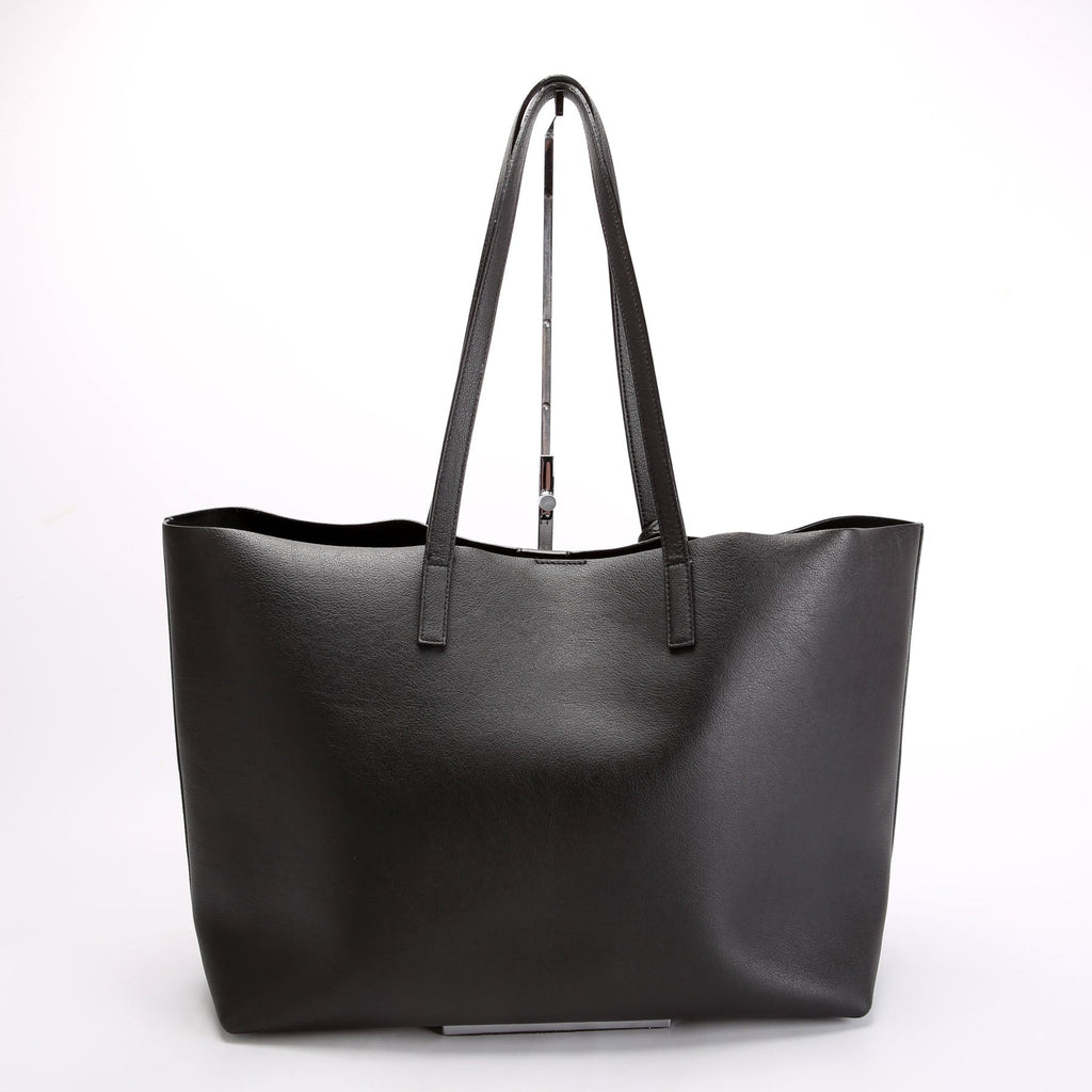 Shopping Bag East/West Supple Leather 600281 Black