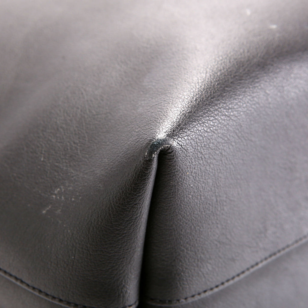 Shopping Bag East/West Supple Leather 600281 Black