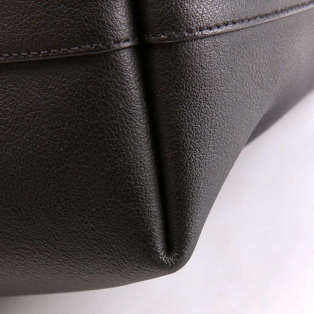 Shopping Bag East/West Supple Leather 600281 Black