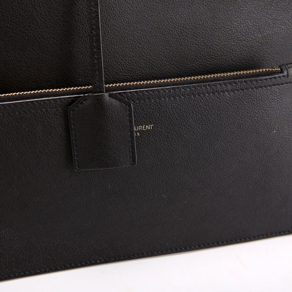Shopping Bag East/West Supple Leather 600281 Black