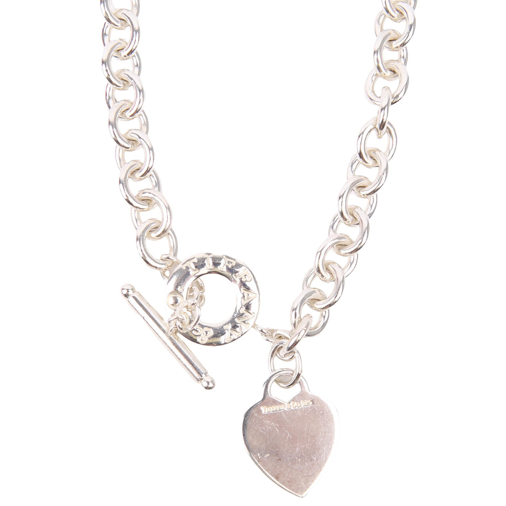 Heart Toggle Choker 925 Necklace Silver