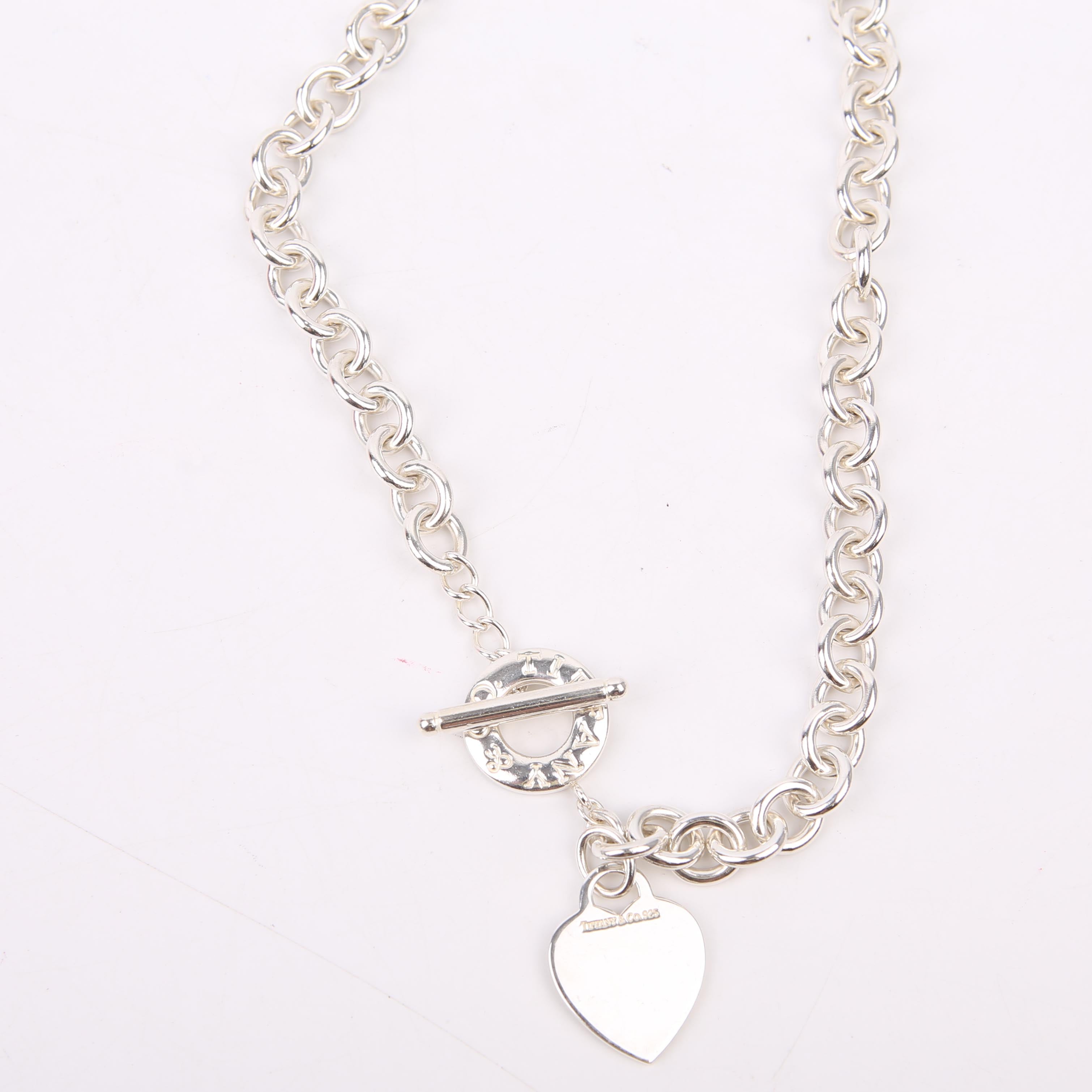 Heart Toggle Choker 925 Necklace Silver