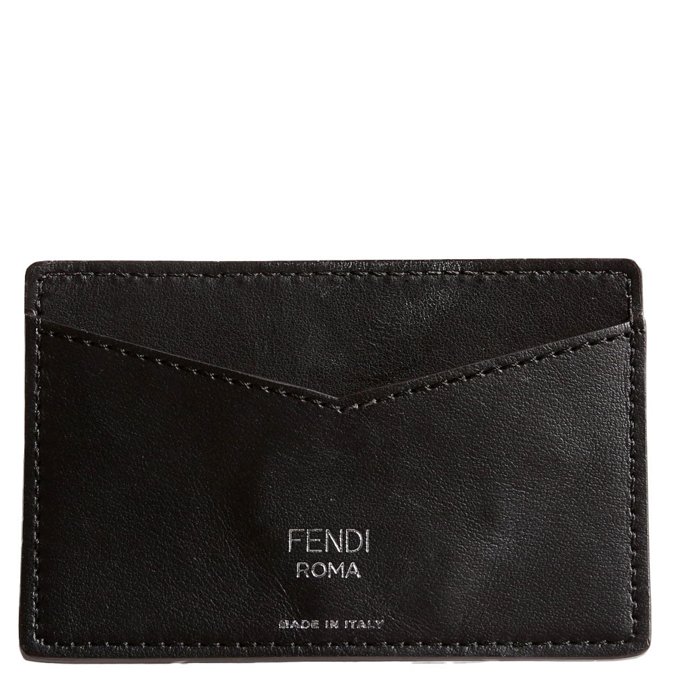 7AR911 FF Zucca Card Holder Brown/Black