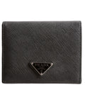 Saffiano Compact Bifold Wallet Black