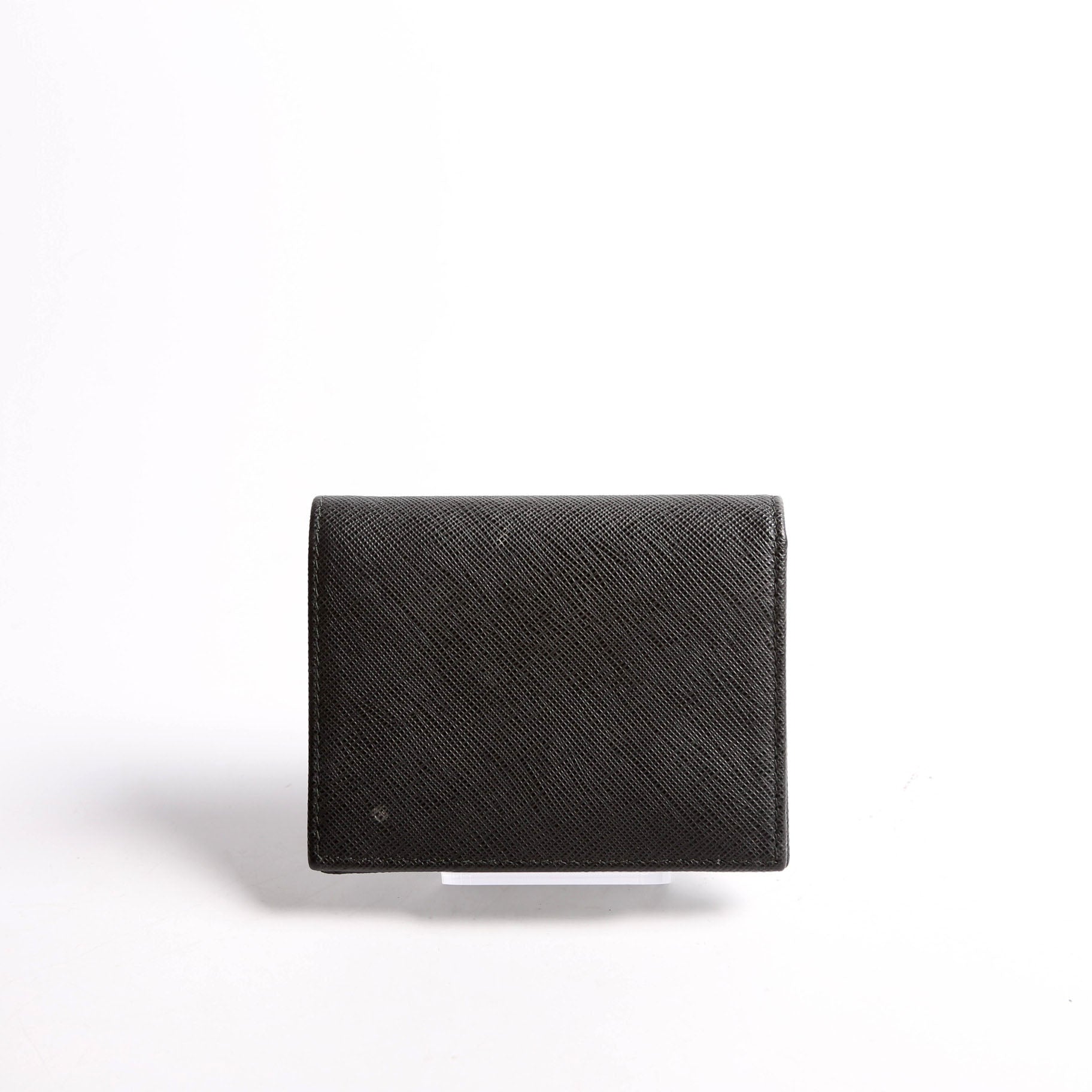 Saffiano Compact Bifold Wallet Black