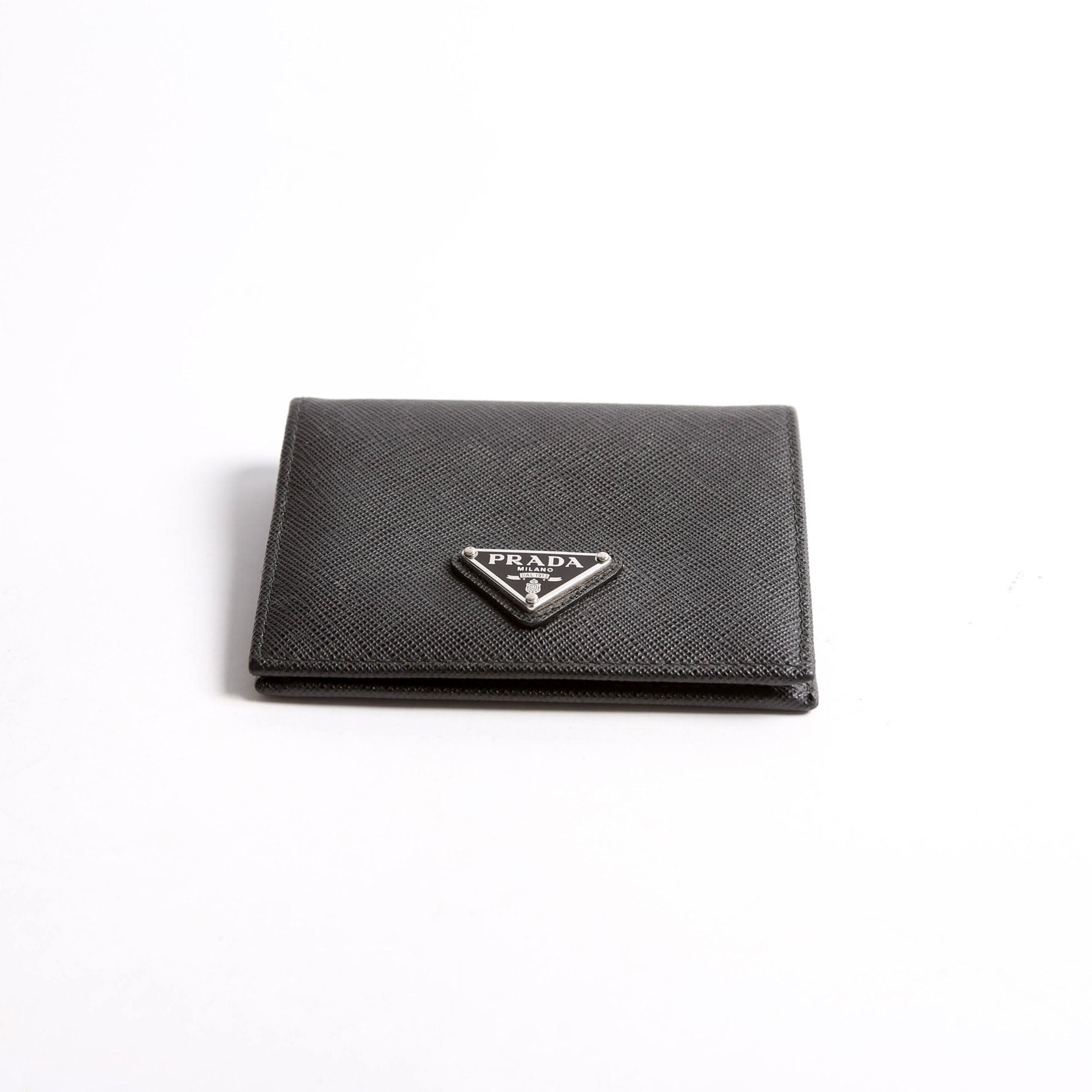Saffiano Compact Bifold Wallet Black