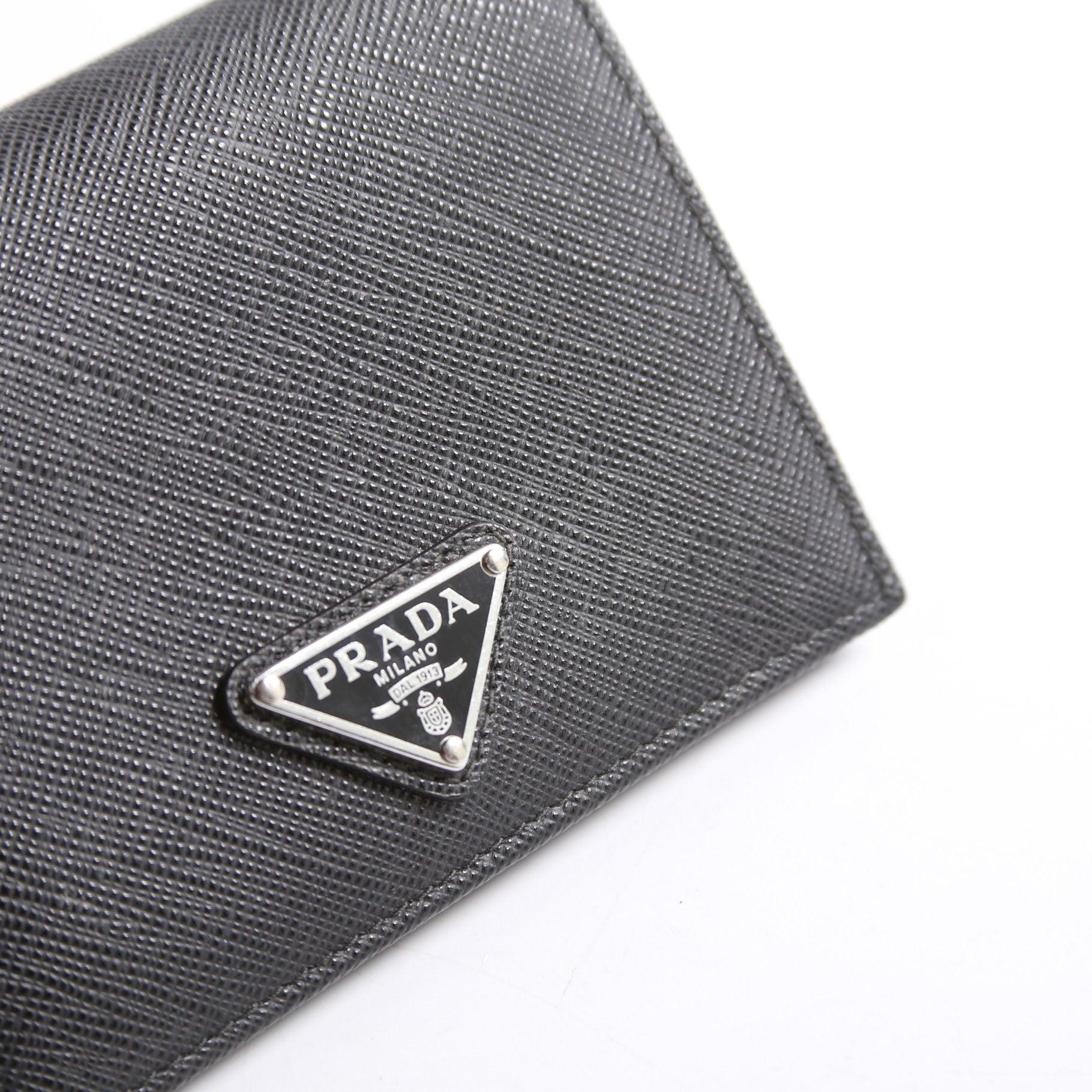 Saffiano Compact Bifold Wallet Black