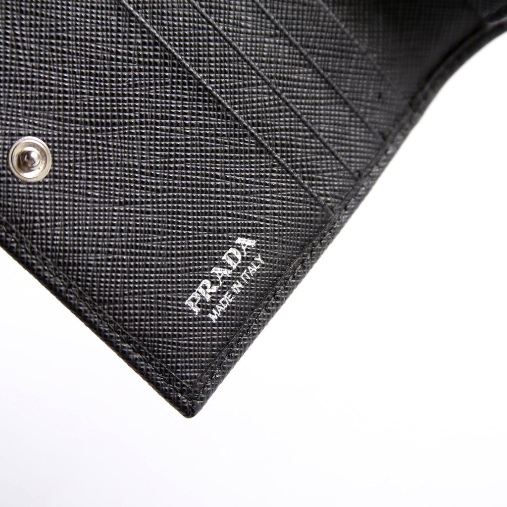 Saffiano Compact Bifold Wallet Black