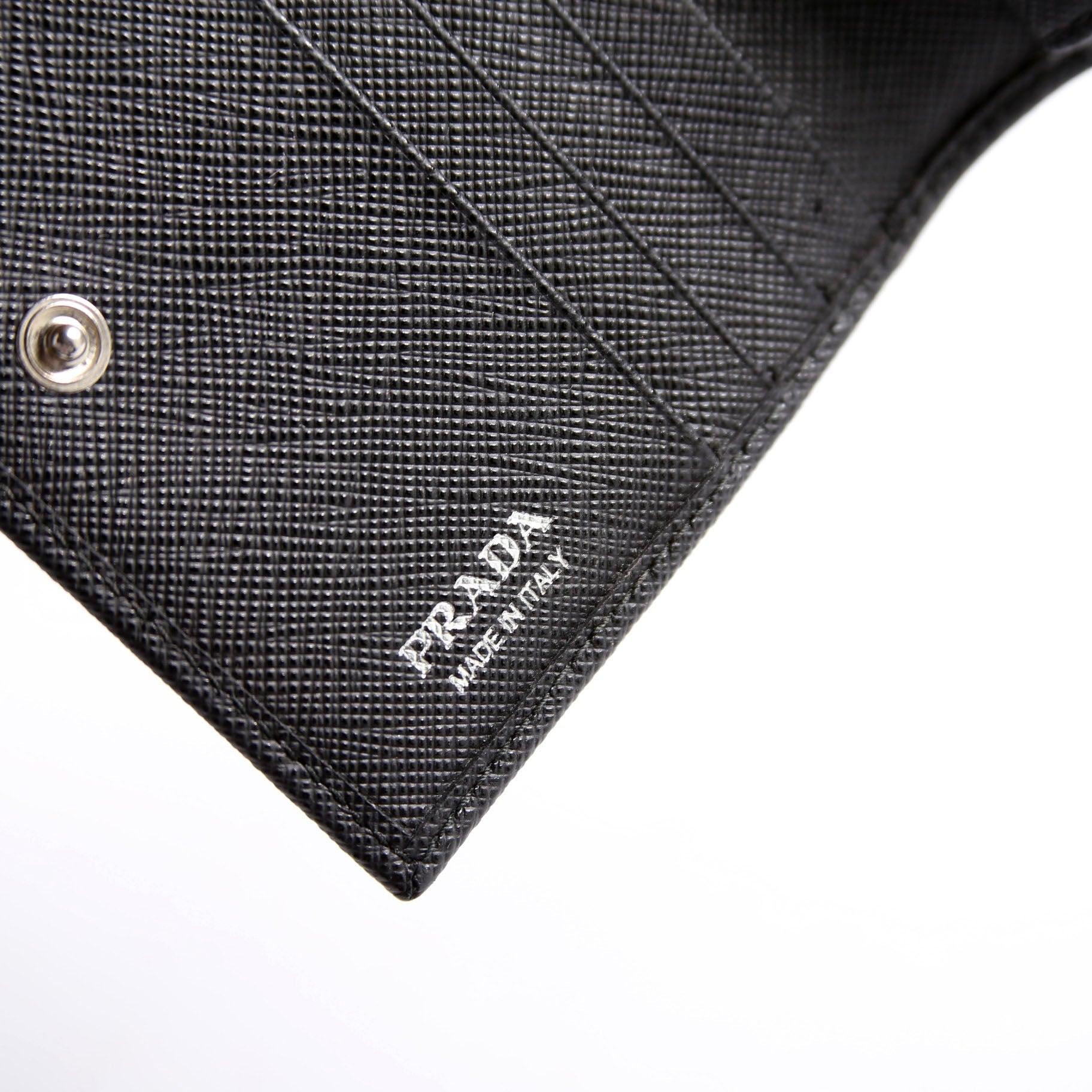 Saffiano Compact Bifold Wallet Black