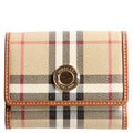 Lancaster Check Trifold Wallet Brown