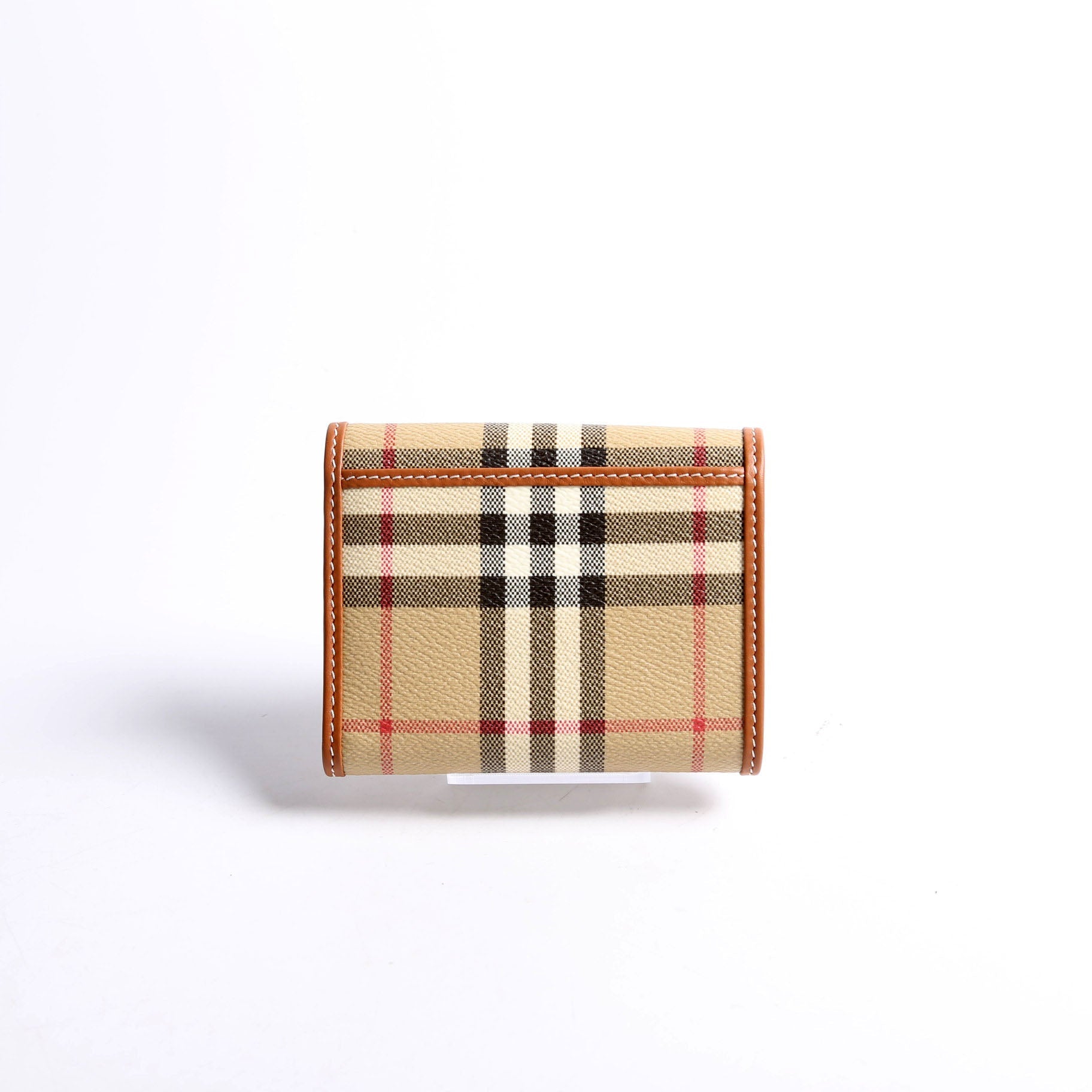 Lancaster Check Trifold Wallet Brown