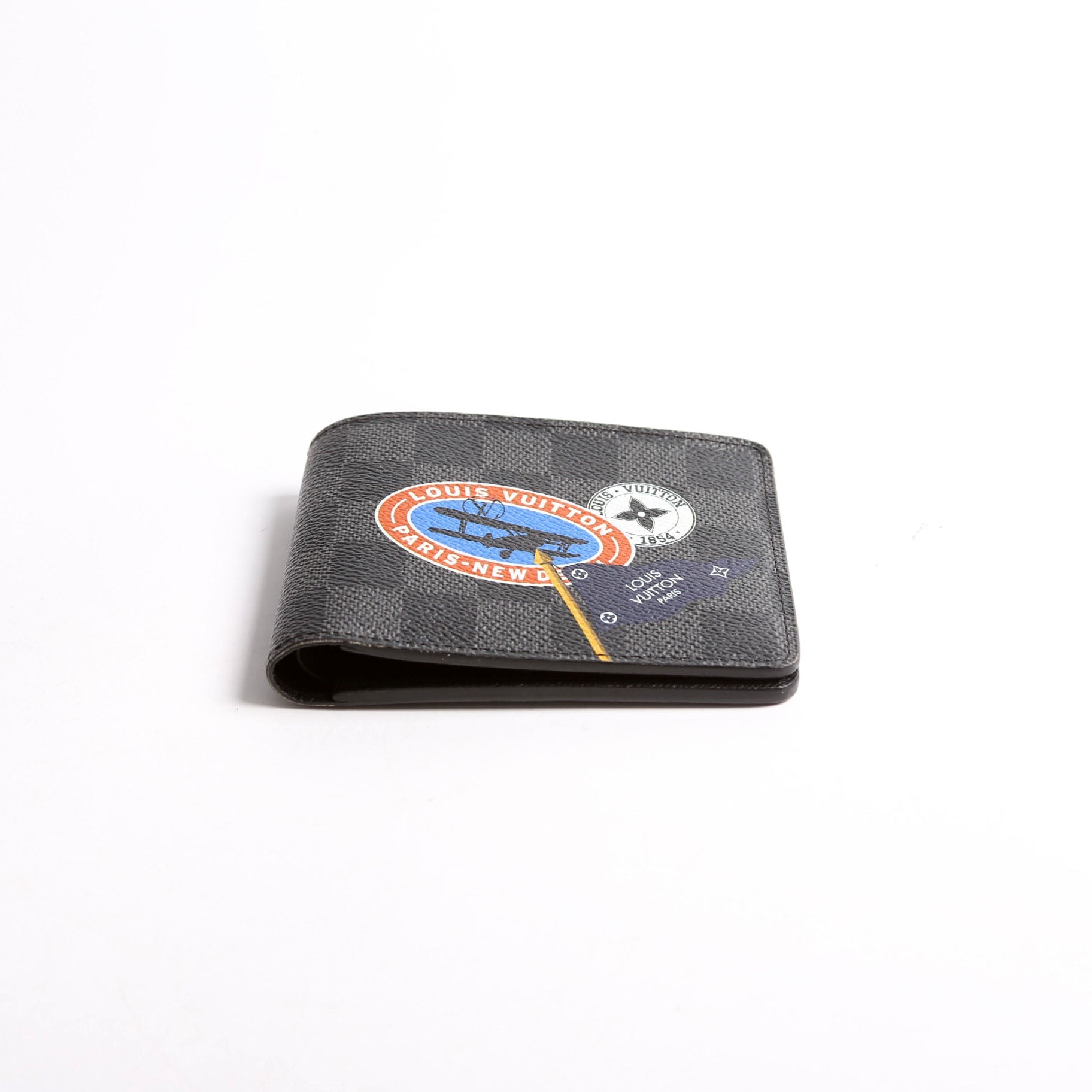 Mens Multiple Wallet Damier Graphite World Tour