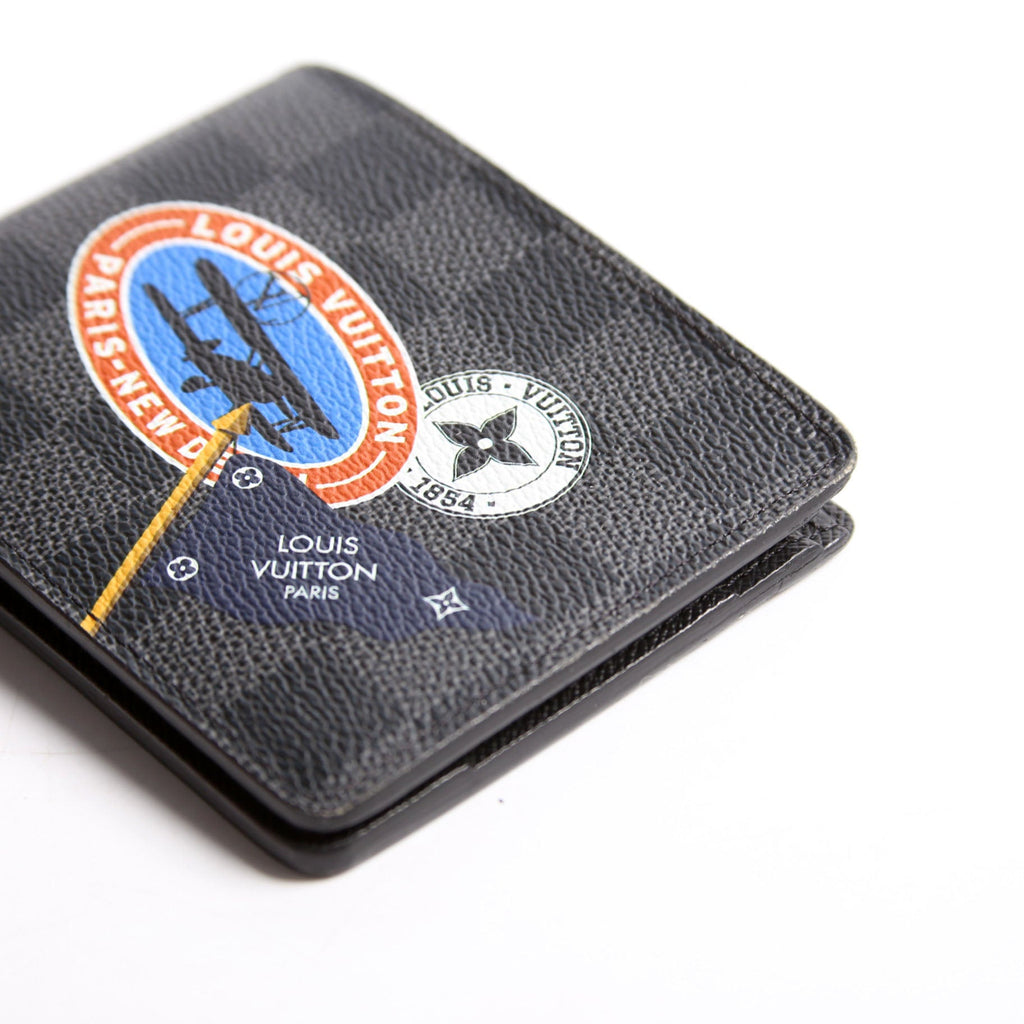 Mens Multiple Wallet Damier Graphite World Tour