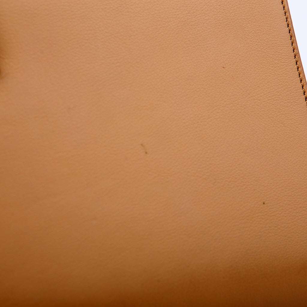 SAINT LAURENT Classic Y Ligne Clutch Smooth Leather Tan
