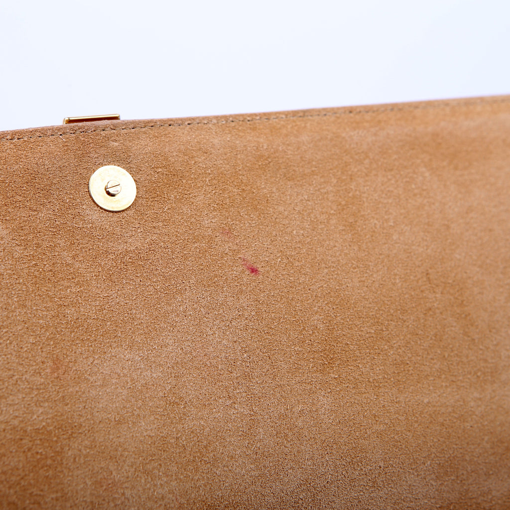 SAINT LAURENT Classic Y Ligne Clutch Smooth Leather Tan