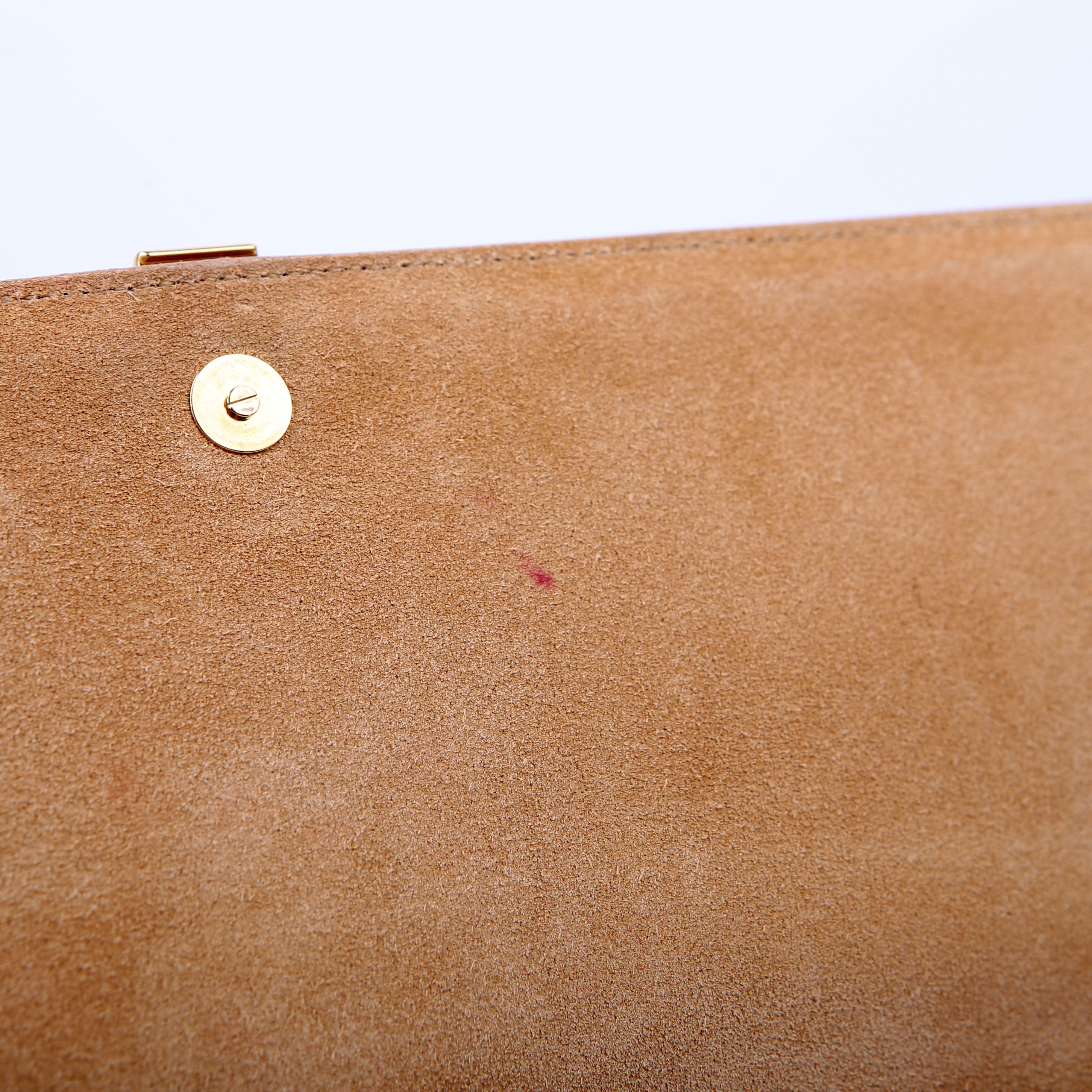 SAINT LAURENT Classic Y Ligne Clutch Smooth Leather Tan