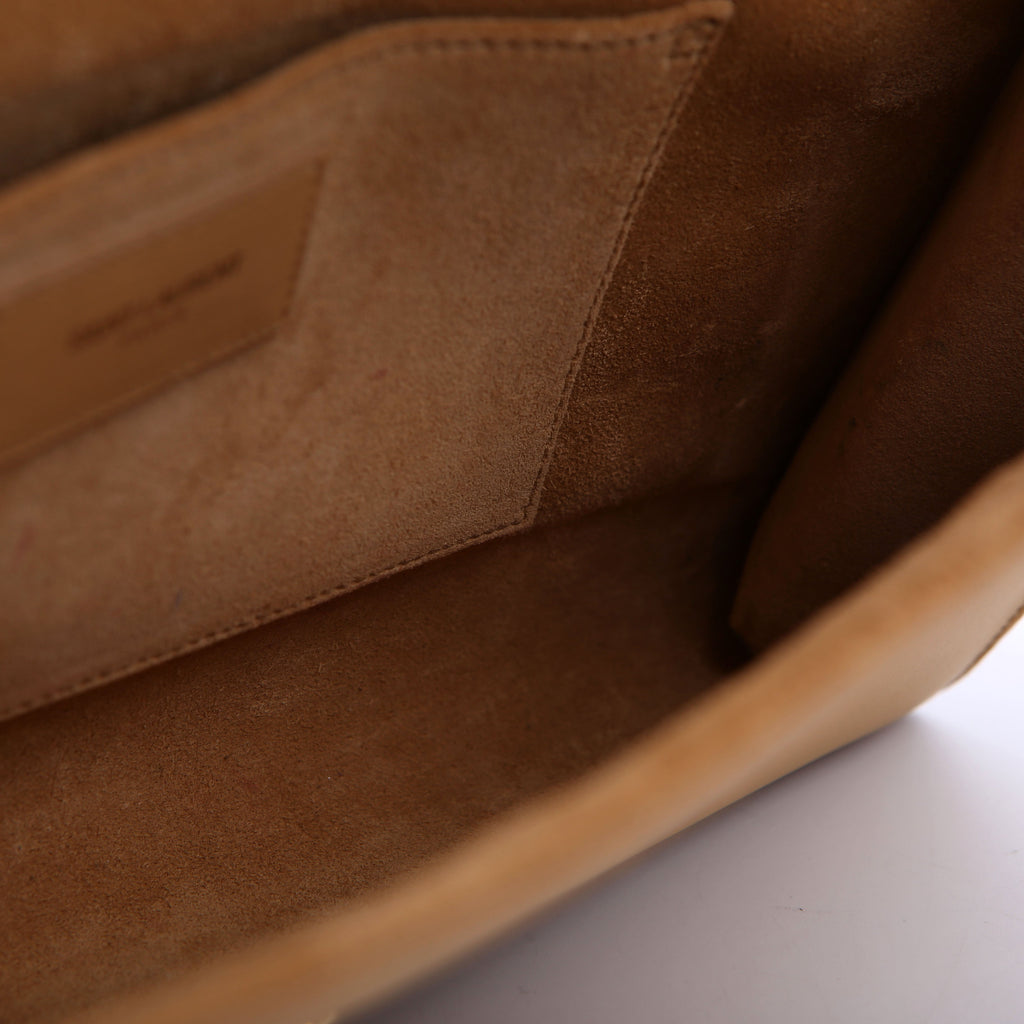 SAINT LAURENT Classic Y Ligne Clutch Smooth Leather Tan