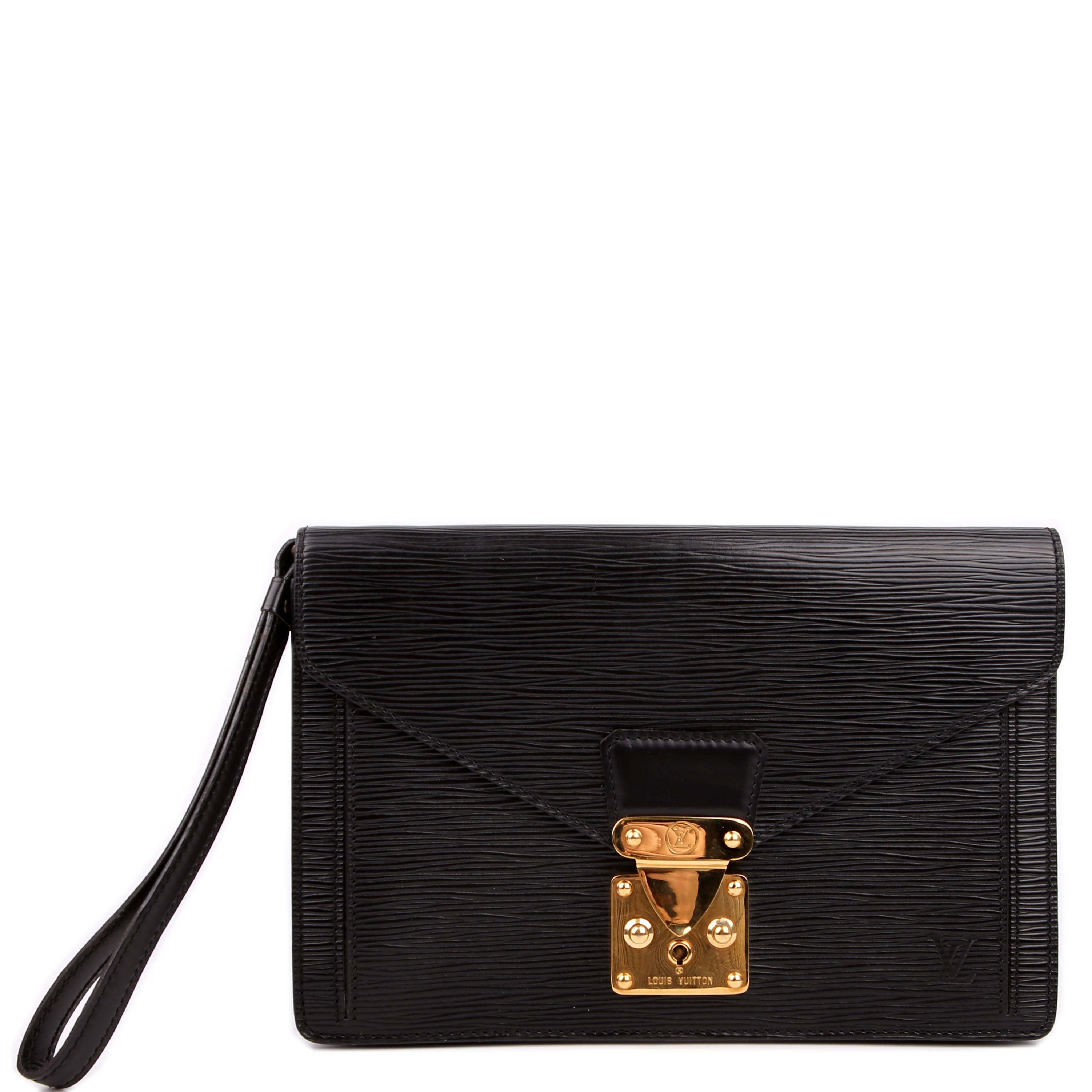 Pochette Sellier Dragonne Clutch Epi Black