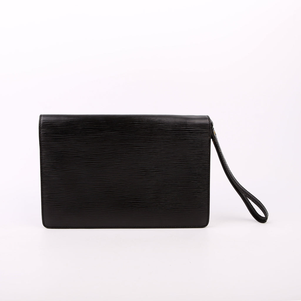 Pochette Sellier Dragonne Clutch Epi Black