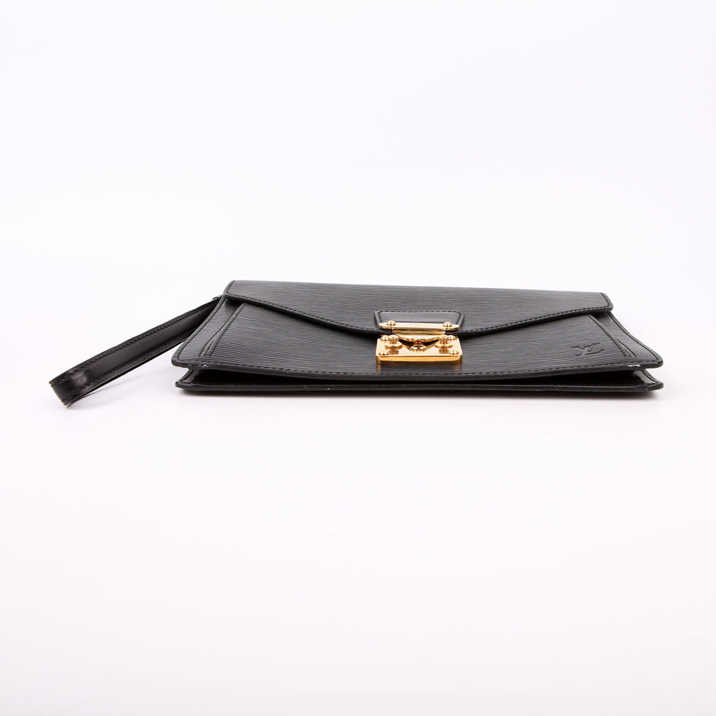 Pochette Sellier Dragonne Clutch Epi Black