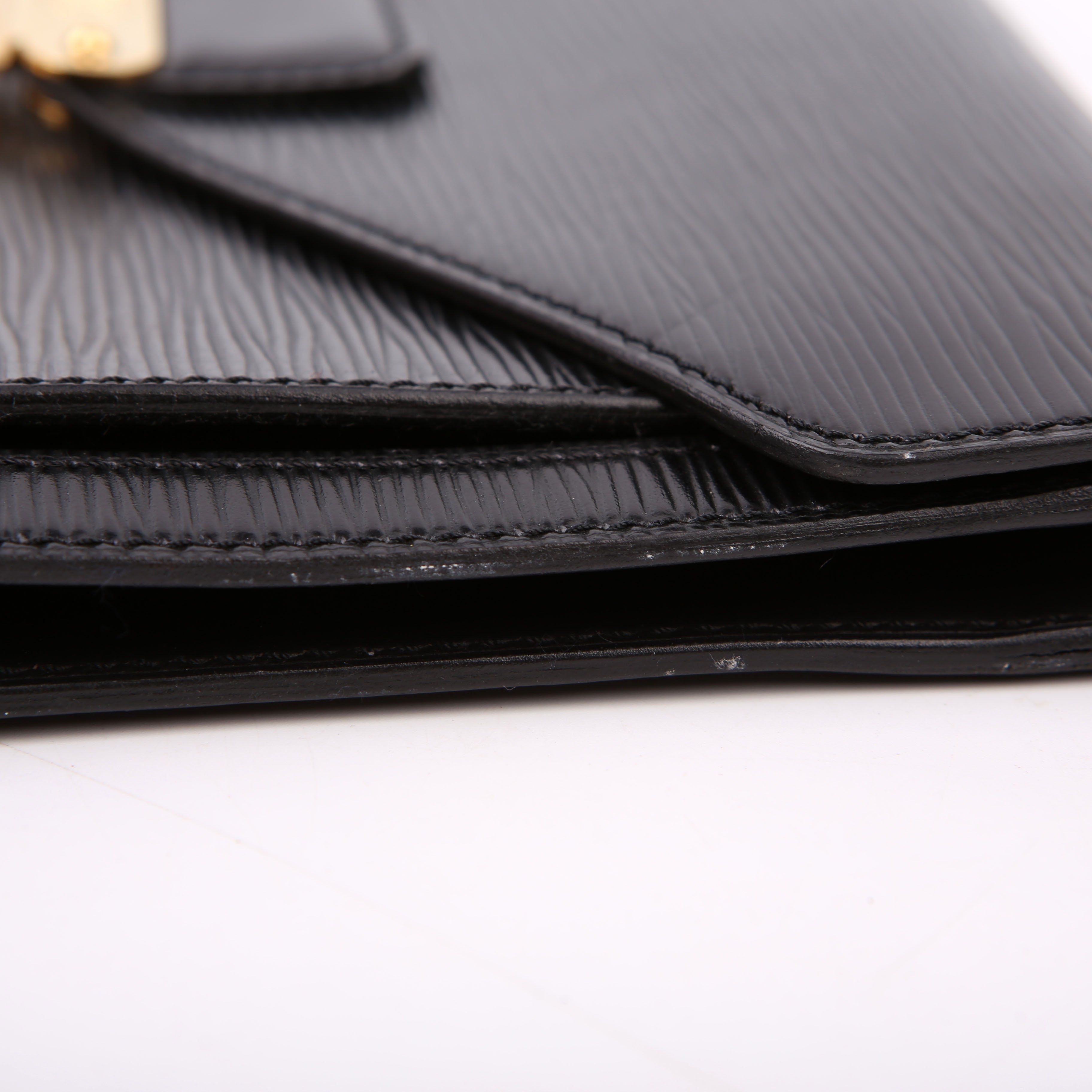 Pochette Sellier Dragonne Clutch Epi Black